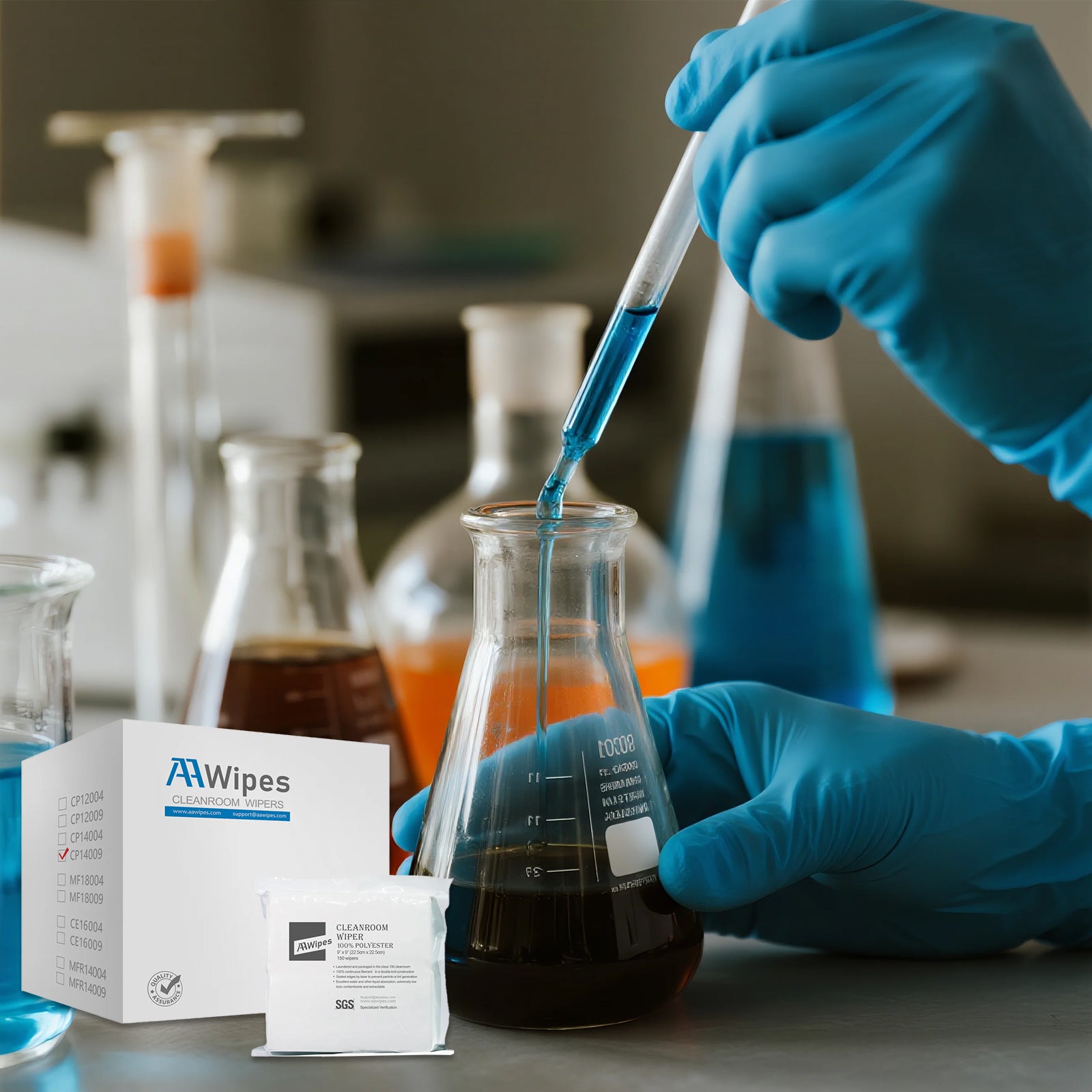 High-quality cleanroom wipes for industrial and laboratory use—ideal for maintaining contamination control and efficient operations.