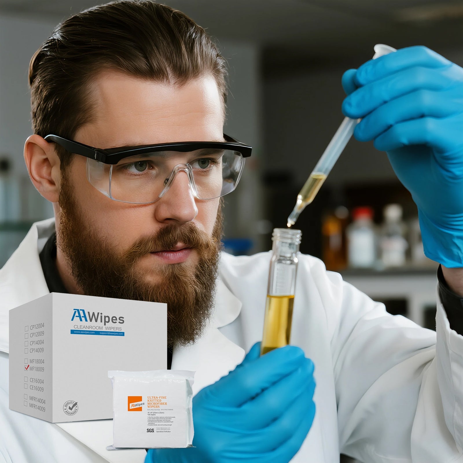 Cleanroom-grade microfiber and polyester wipes for ISO 4–5 environments – ideal for optics, biotech, and electronics precision cleaning