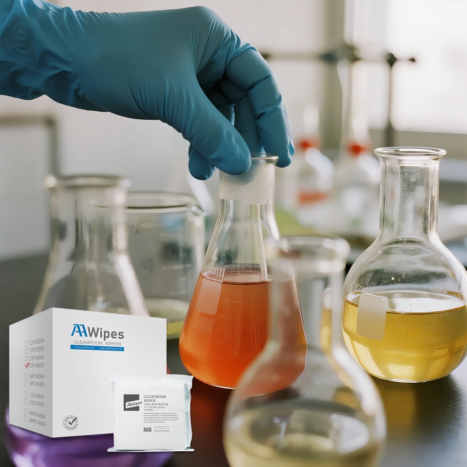 Gamma-irradiated sterile microfiber cleanroom wipes for ISO 5 food facilities and dietary supplement manufacturing, engineered for critical cleaning.