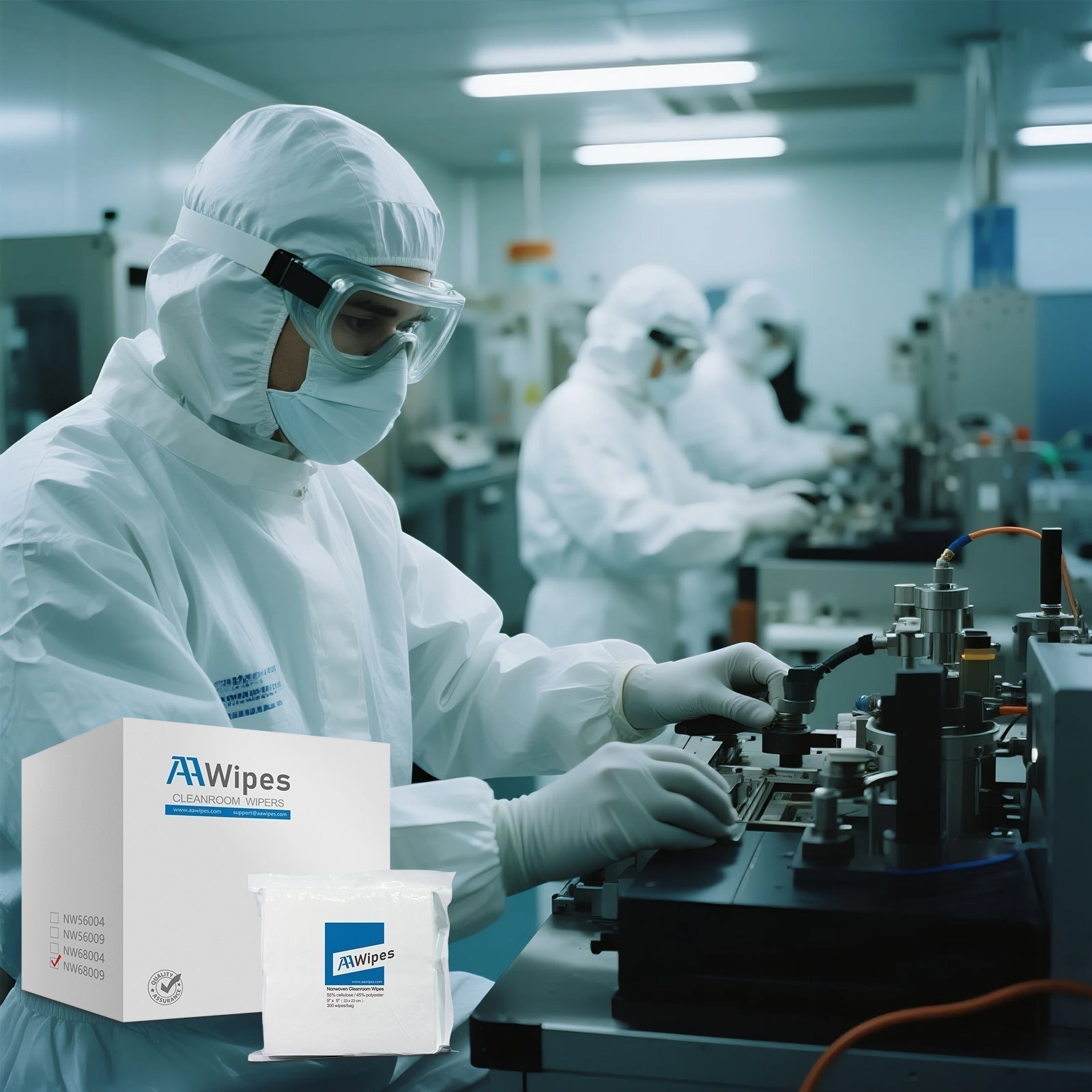 Cleanroom wipes product lineup illustrating series-based solutions for distributors to expand through cross-selling and diversification strategies.