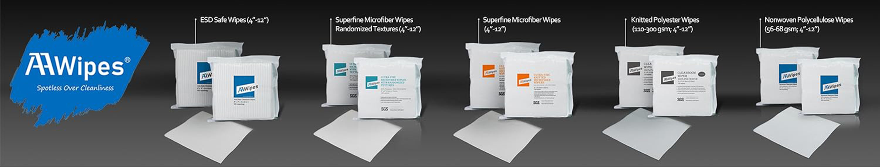 Lint-free cleanroom wipes