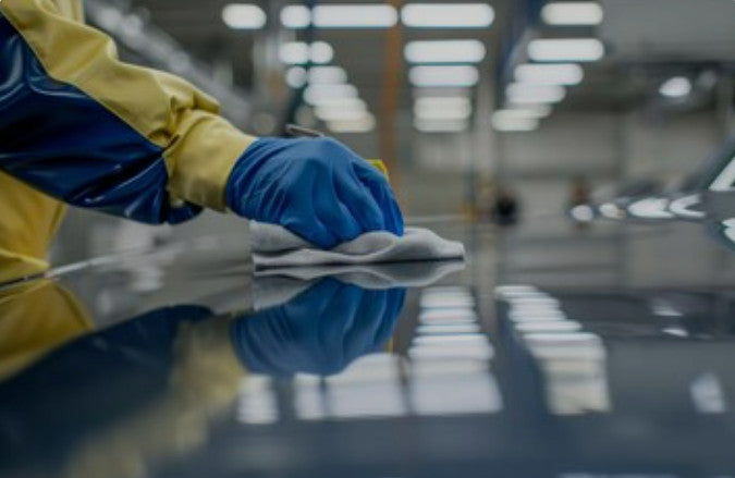 Heavy-duty nonwoven industrial wipes for automotive paint prep. AAWipes MI-registered supplier offering bulk wholesale pricing and ready-to-ship US inventory.