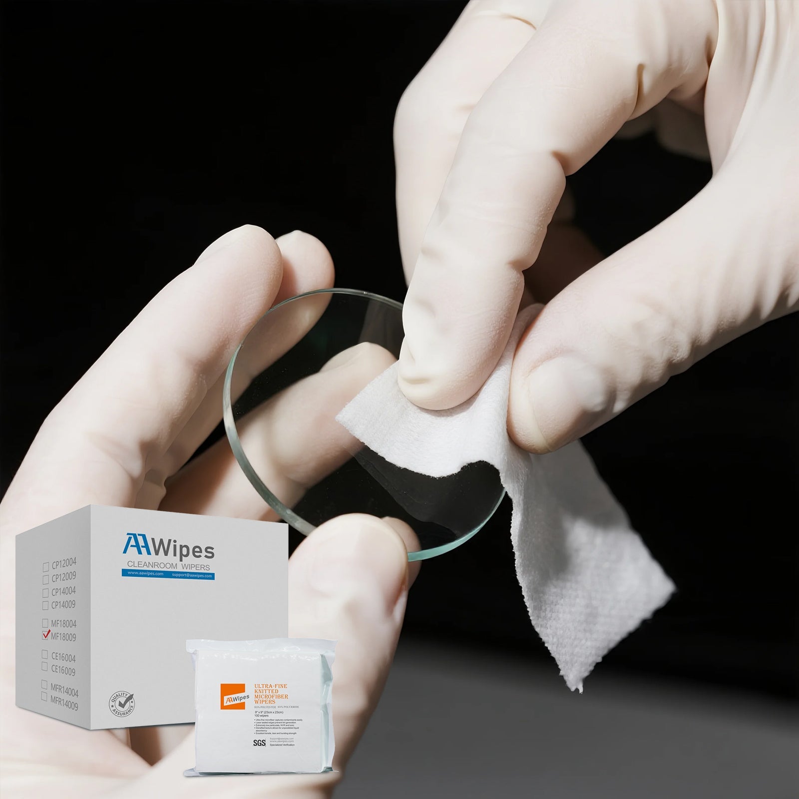 Microfiber wipes for optical instruments