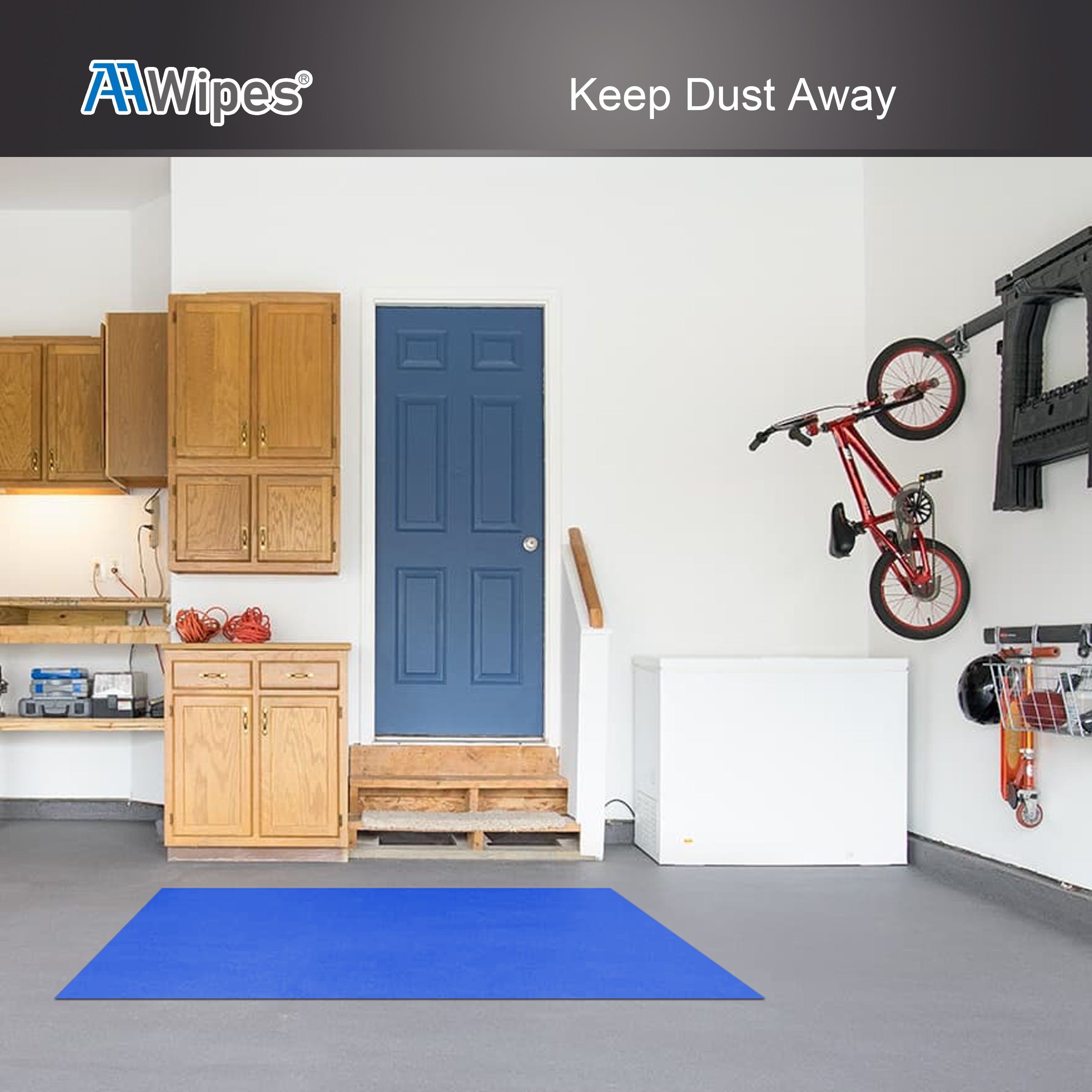 Tacky Matting for Clean Environments Sticky Mats 18"X24" Blue for Microelectronics, Aerospace, Pharmaceuticals,Food Processing, Hospital, Lab, Health Care, Manufacturing, Semiconductor(6,000 Sheets/200 Mats/20 Boxs/Case) (No. IPSM-1824-300-B)