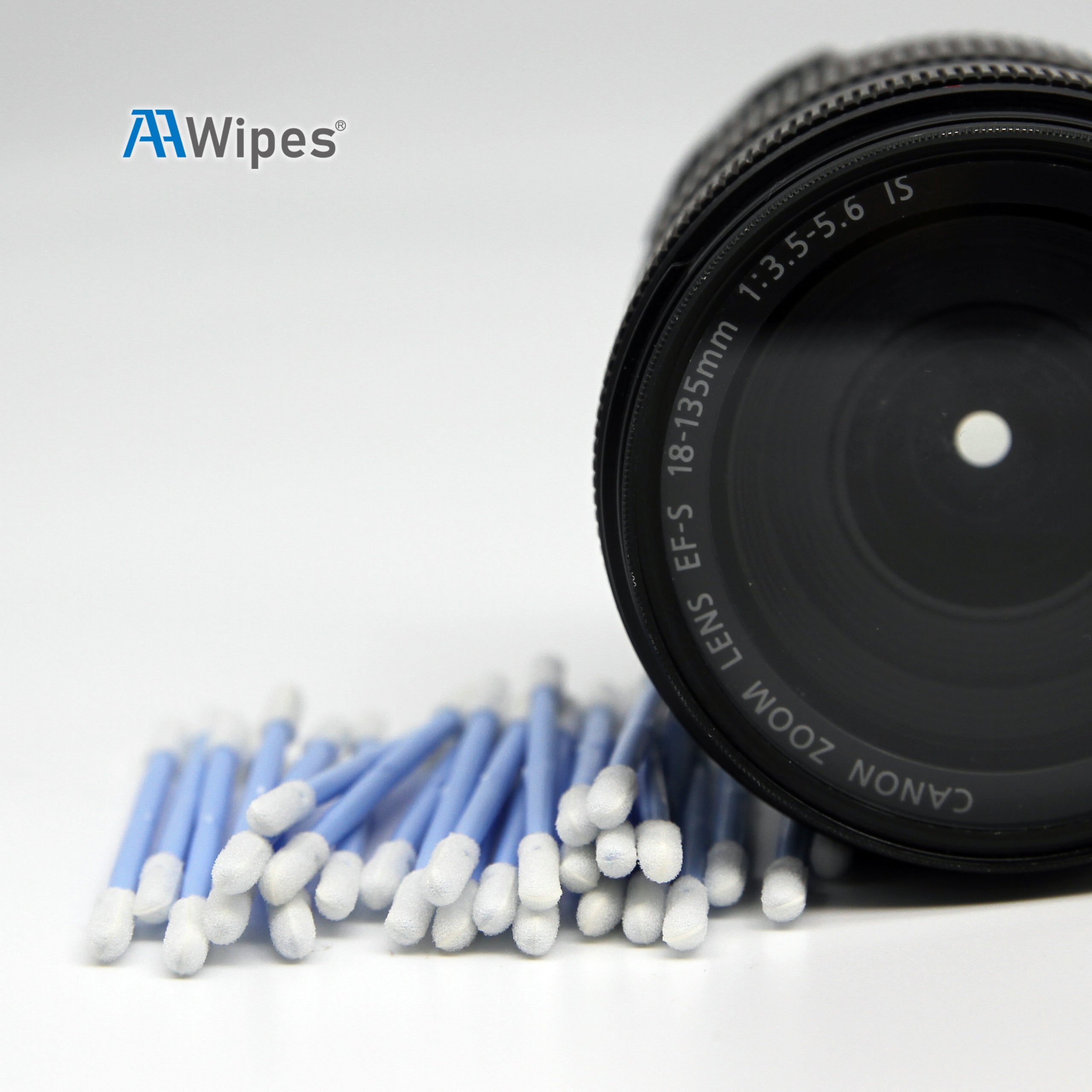 76 mm Cleanroom Swabs 3" Double-Headed Q Tip FoamSticks, 3.2 mm Round Head, (D7220, 1,000pcs, Black/Blue)