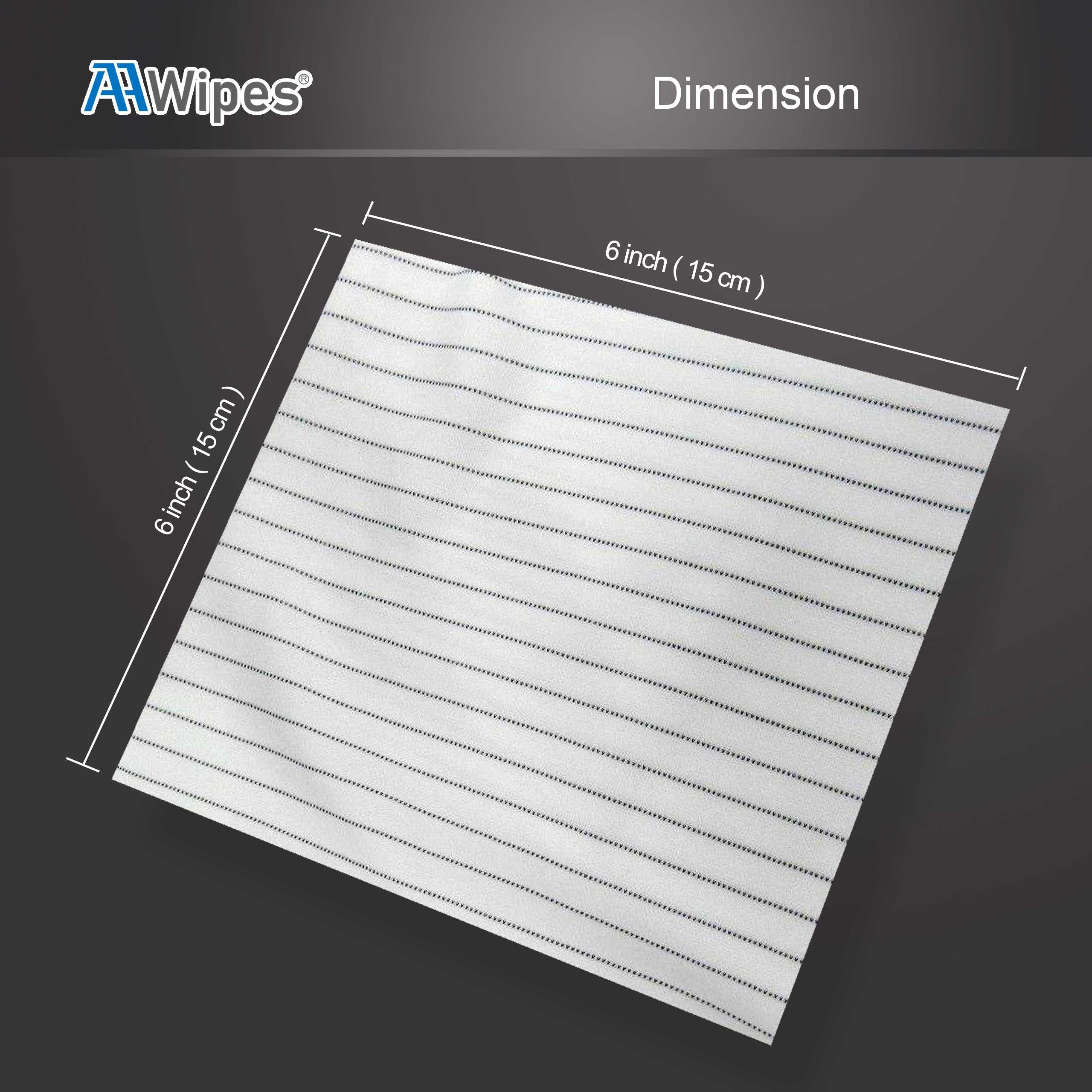 Cleanroom ESD Wipes Anti-Static Wipers 6"x6", Class 100, Laser Sealed (No. CE16006, 5,000 Wipes/50 Bags/Case)