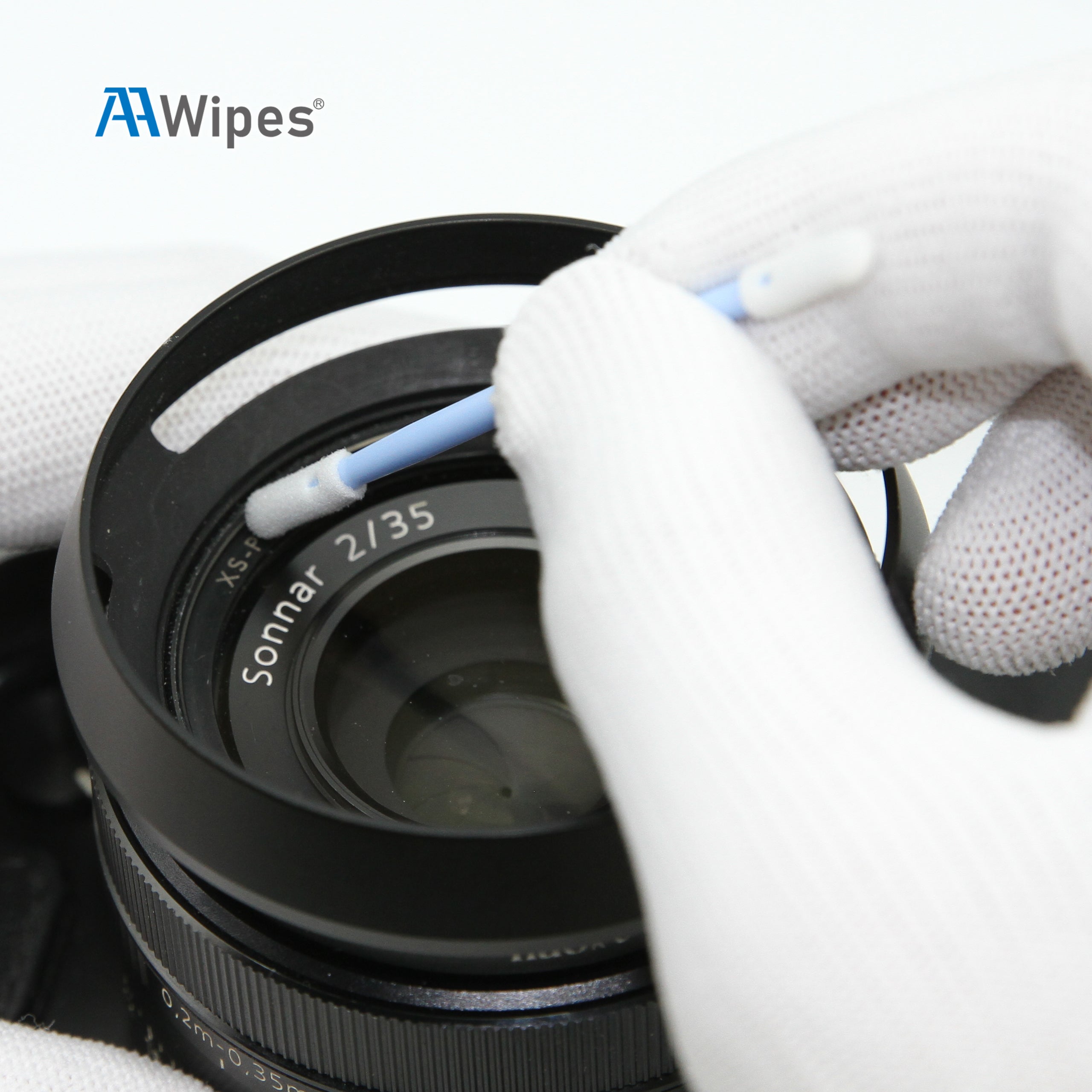 76 mm Cleanroom Swabs 3" Double-Headed Q Tip FoamSticks, 3.2 mm Round Head, (D7220, 1,000pcs, Black/Blue)