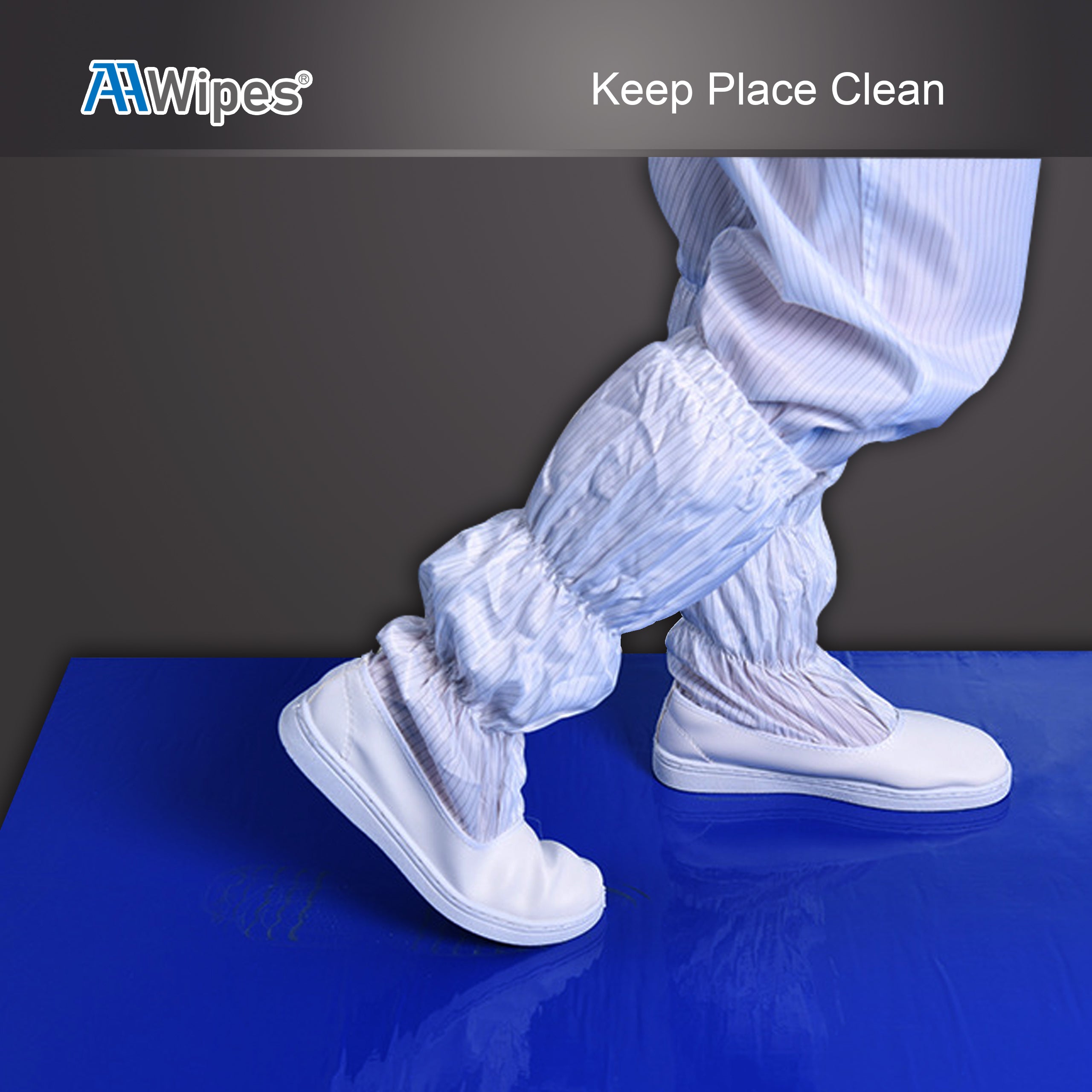 Cleanroom Sticky Floor Mats 24"X36" Blue for Microelectronics, Aerospace, Pharmaceuticals,Food Processing, Hospital, Health Care, Manufacturing, Semiconductor  (750 Sheets/25 Mats/5 Boxs/Case)