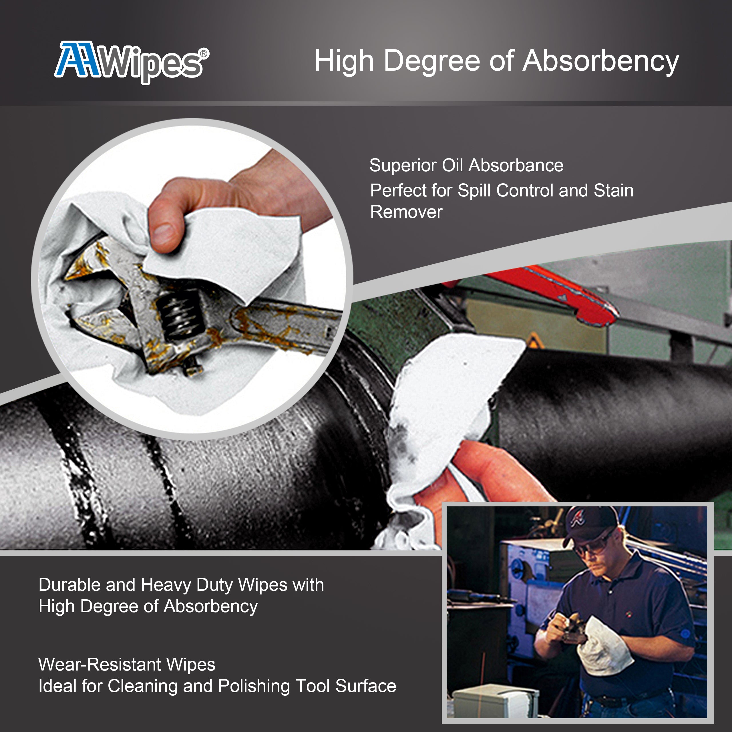 Cleanroom Wipers Nonwoven Wipes 4"x4" Cellulose/Polyester Wipes 68gsm (No. NW06804, 16,800 Wipes /28 Bags /Case)