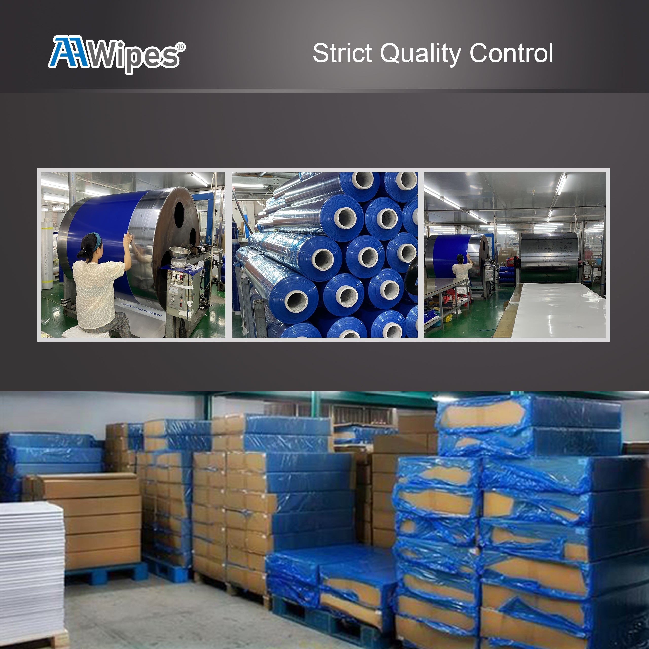 Tacky Matting for Clean Environments Sticky Mats 18"X24" Blue for Microelectronics, Aerospace, Pharmaceuticals,Food Processing, Hospital, Lab, Health Care, Manufacturing, Semiconductor(6,000 Sheets/200 Mats/20 Boxs/Case) (No. IPSM-1824-300-B)