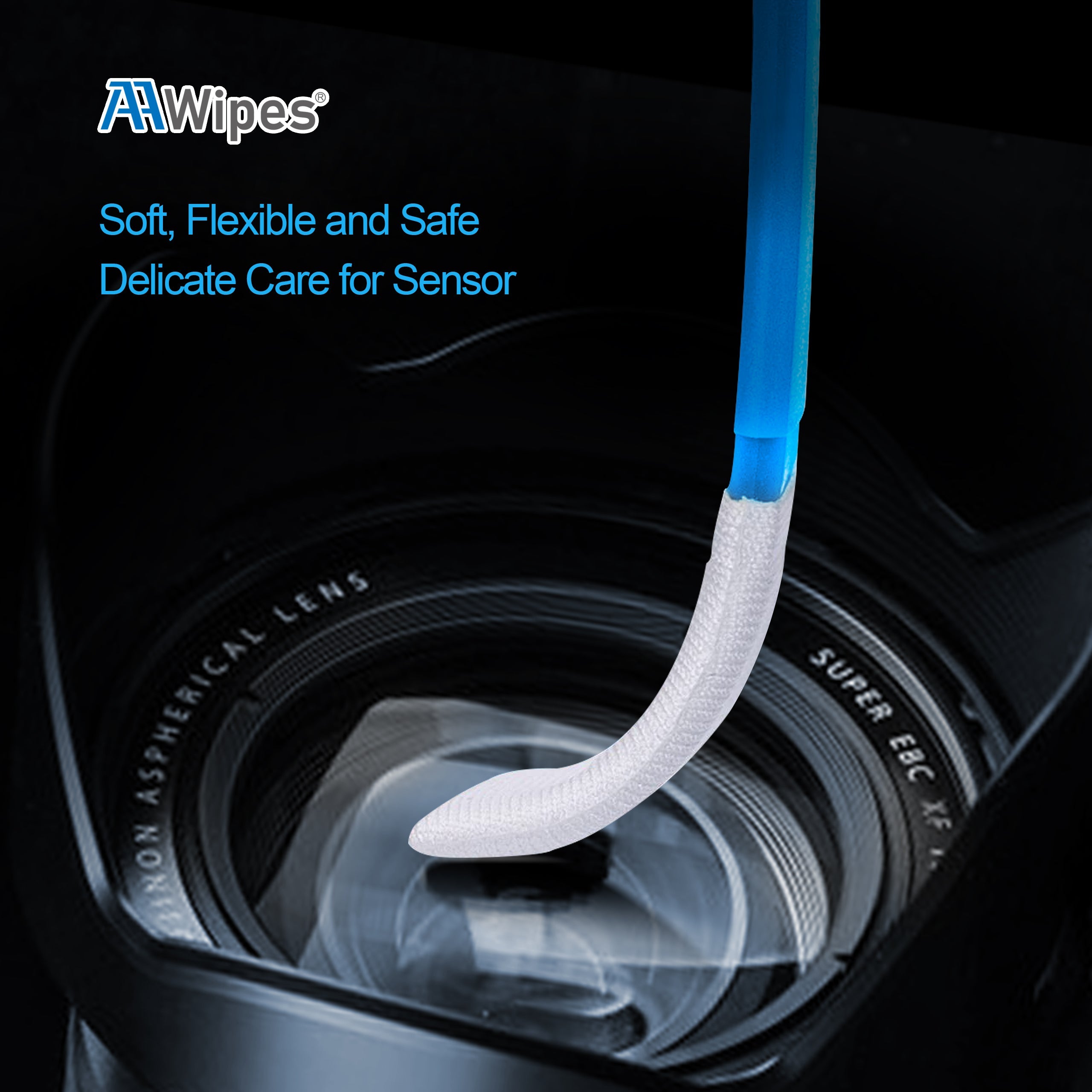 Product view of 16mm sensor cleaning kit with swabs