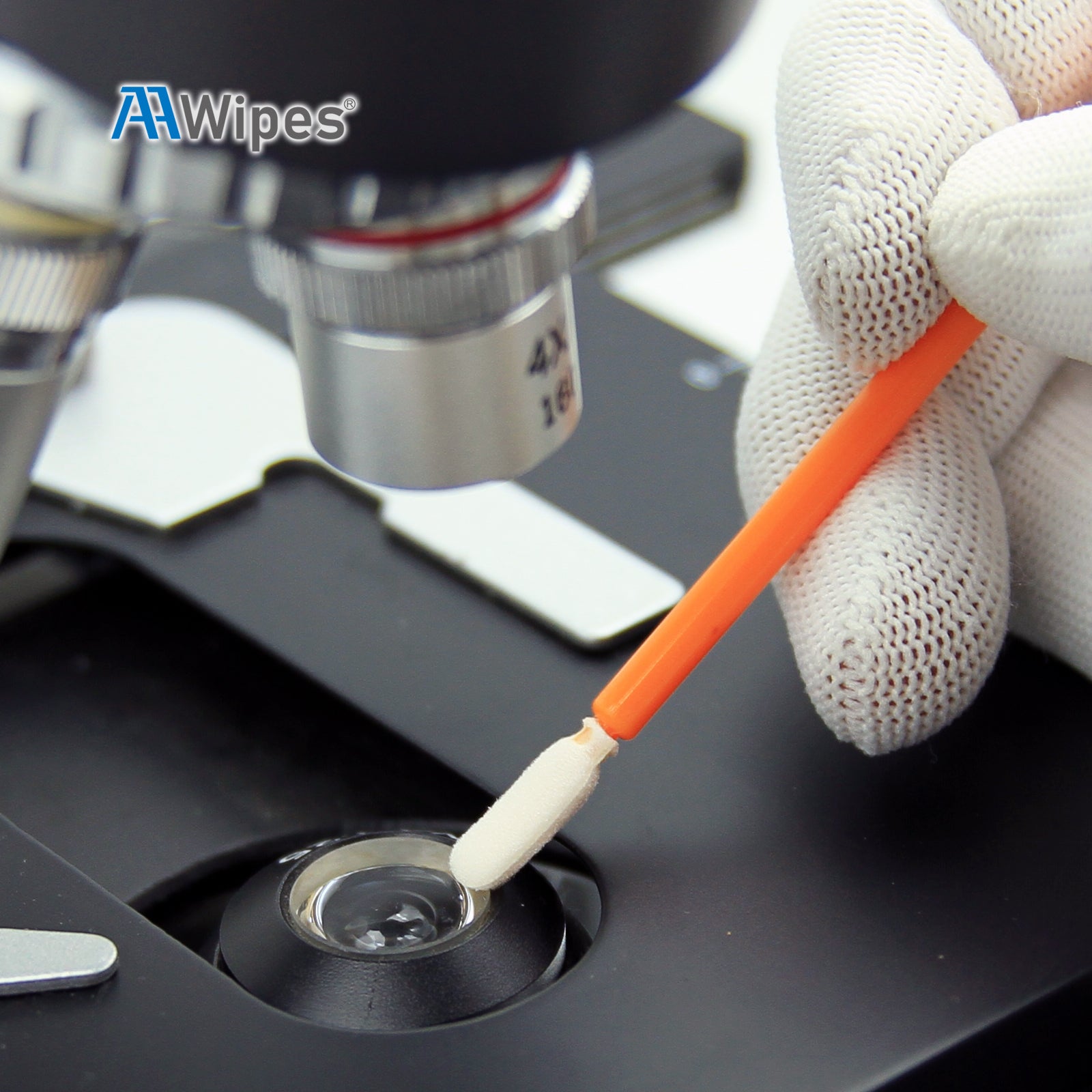 4.1" Foam Swabs Sponge lab Sticks, Length/Head Width=105 mm/5 mm (C5709C, 1,000 pcs,Orange)