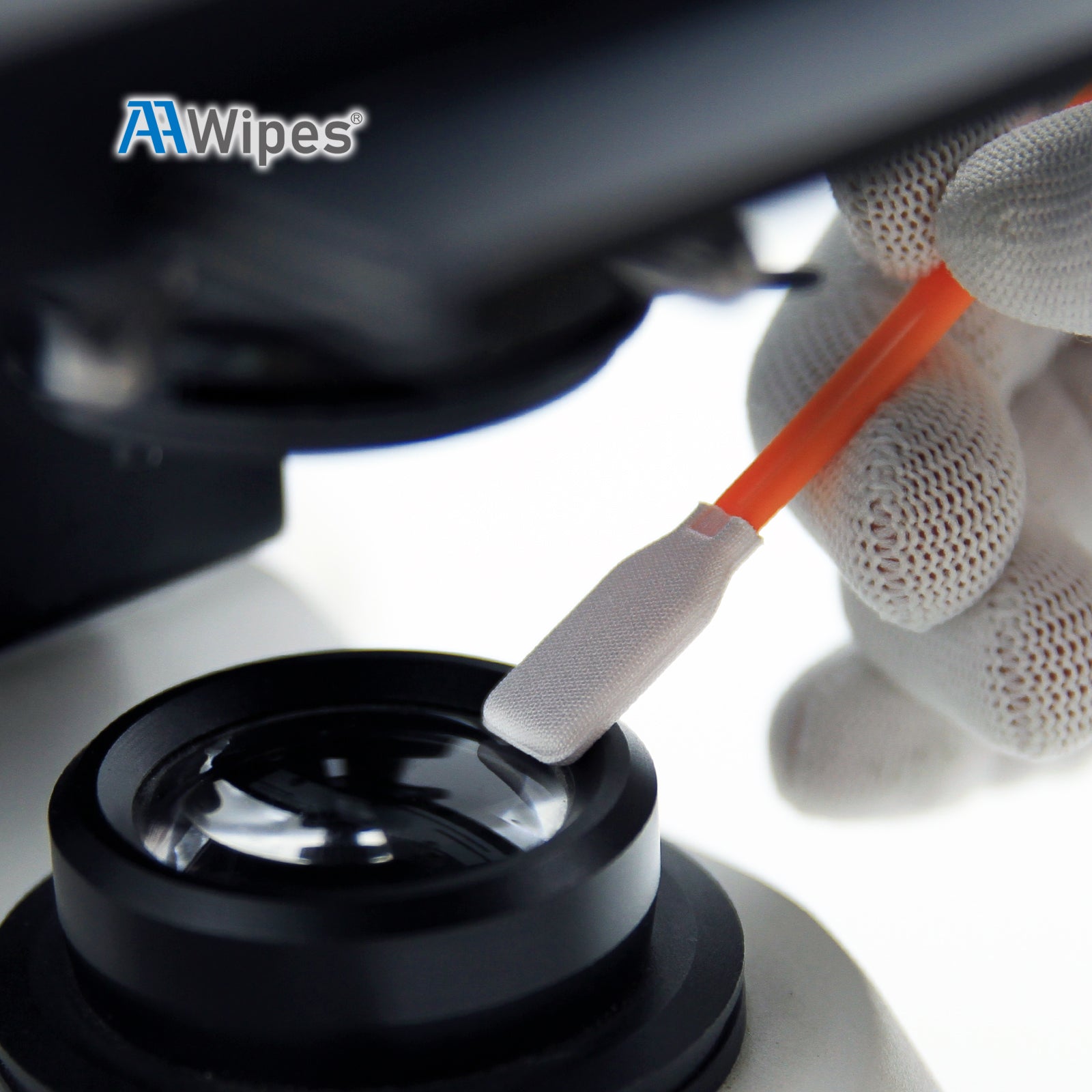 4.92" Polyester Swabs Large Flat Square Polyester Length/Head Width=125 mm/13.5mm (No. A5125A, 1,000 pcs, Orange/Black)