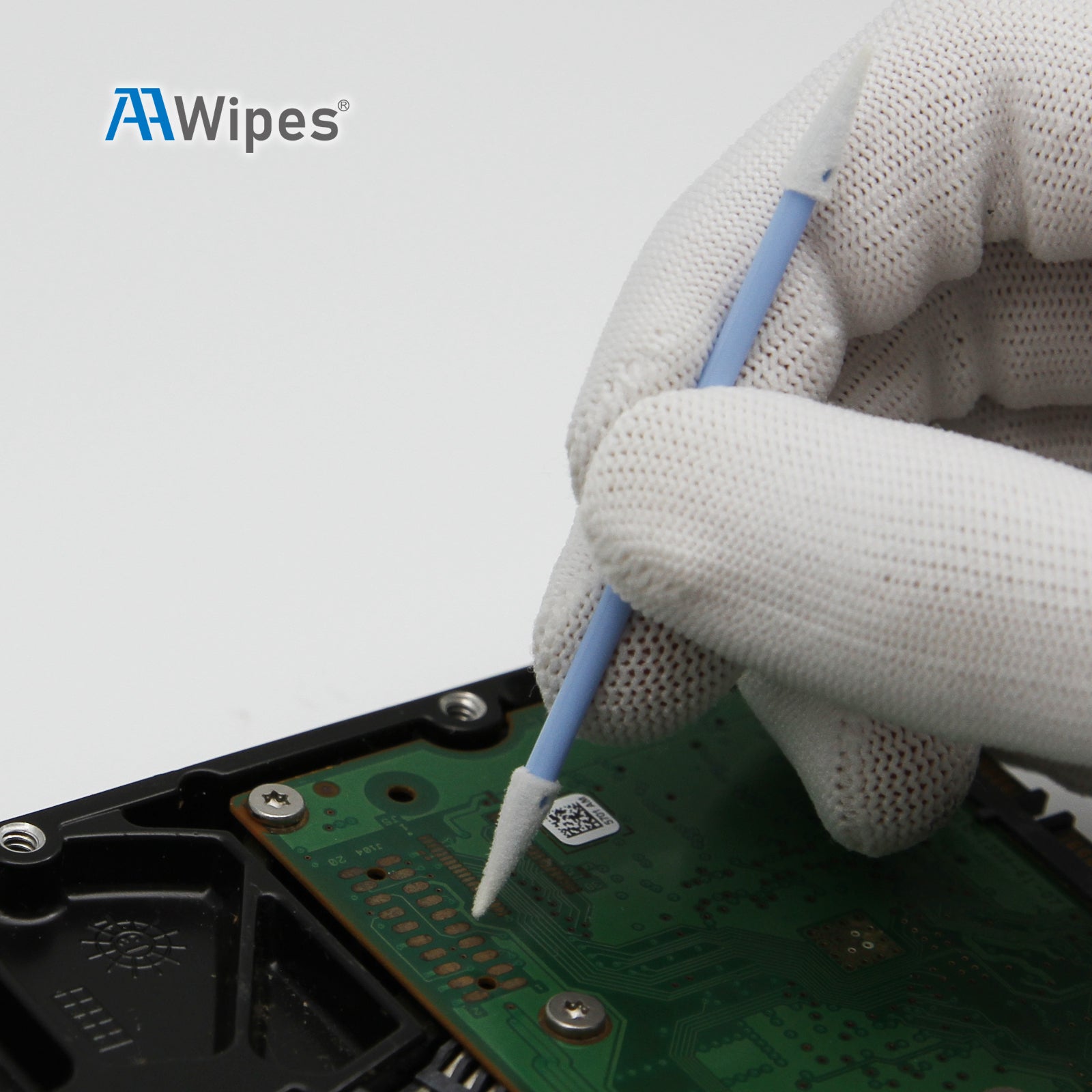 Cleanroom Swabs Double-Tipped 2.9",Foam Tips Sticks, Head/ Length=3.2 mm/73 mm (No. D7230, 1,000pcs Black and Blue)