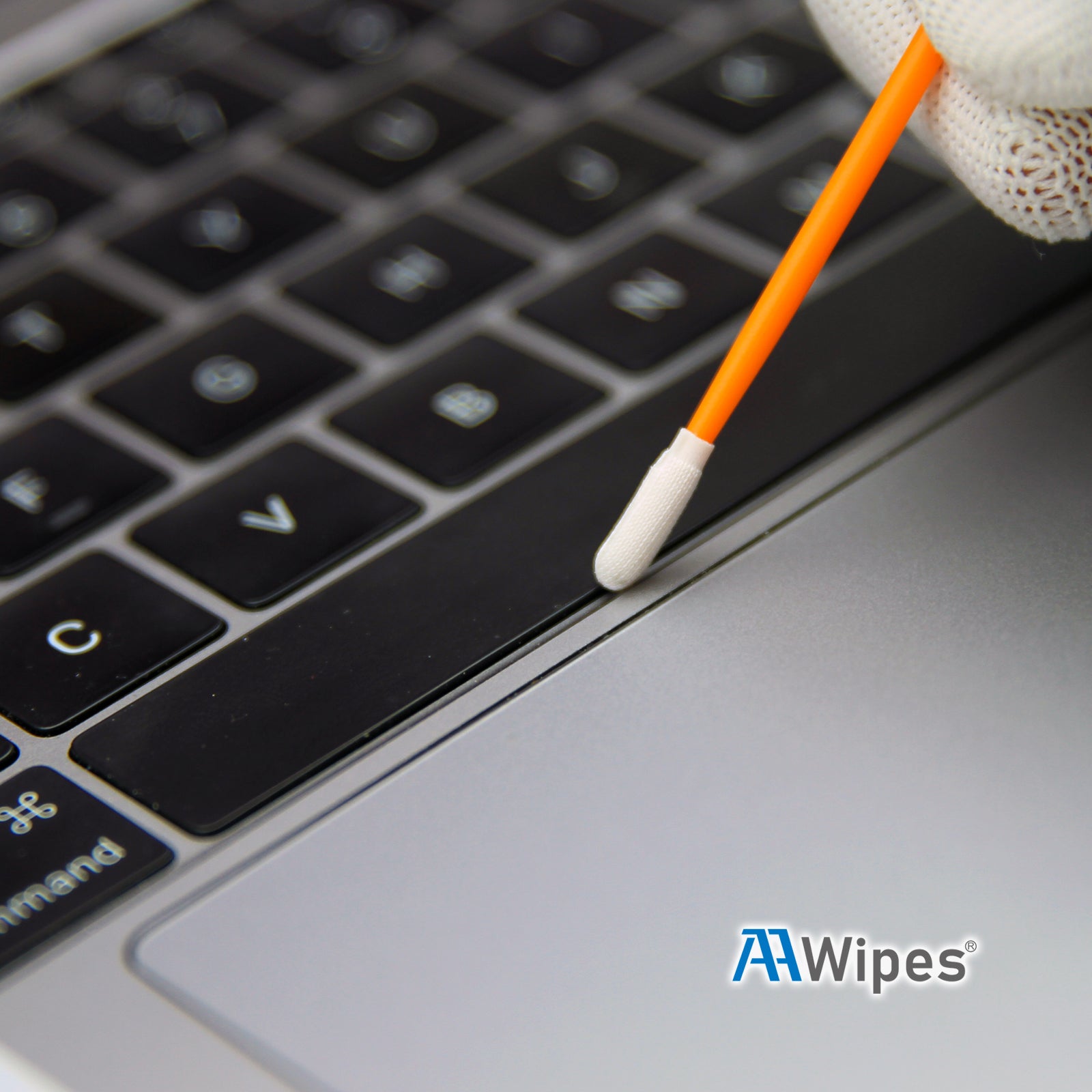 Cleanroom microfiber Swabs 2.8" Length/ Head Width=72 mm/3.2 mm, (No. A5837A, 1,000 pcs, Orange)