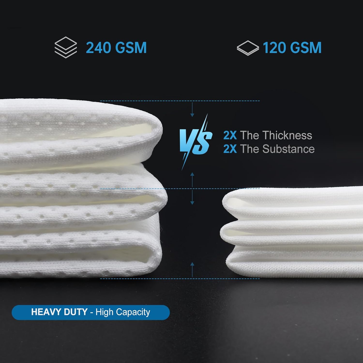 Heavy-Duty Cleanroom Wipes 9"x9" | 240GSM Multi-Ply Composite Polyester | Laser-Sealed Edge Lint-Free Cloths for SMT & Industry, 100 Pcs/Bag, CP240P09
