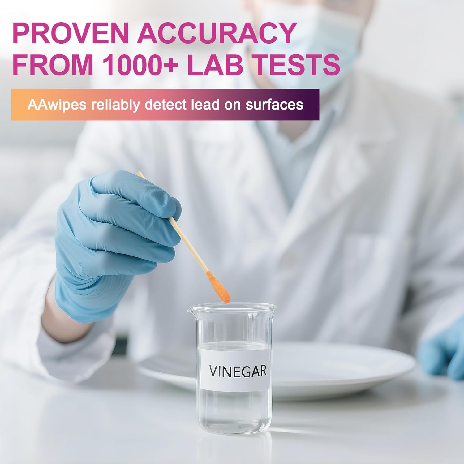 Lead Test Kit 30 Swabs Enhanced Lead Testing Formulation at Home Lead Paint Test Kit Testing for Dishes Paint Cups Ceramics Toy and All Surfaces - Quick Results in 30s Lead Detector (LSVA-30-50)