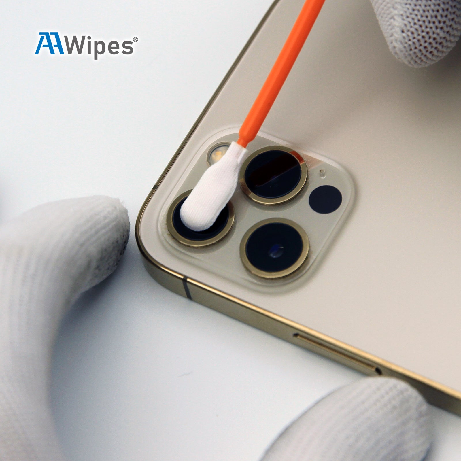 6.3" Polyester Swabs Lint Free Long Sticks, Length/Swab Head Width=160 mm/6.8 mm (A5157A, 1,000 pcs, Orange)