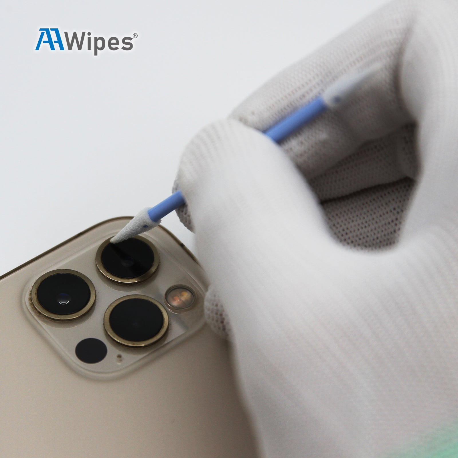 Cleanroom Swabs Double-Tipped 2.9",Foam Tips Sticks, Head/ Length=3.2 mm/73 mm (No. D7230, 1,000pcs Black and Blue)