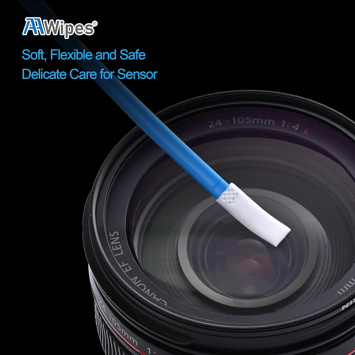 Vacuum-sealed 6 mm microfiber sensor swabs for precision cleaning