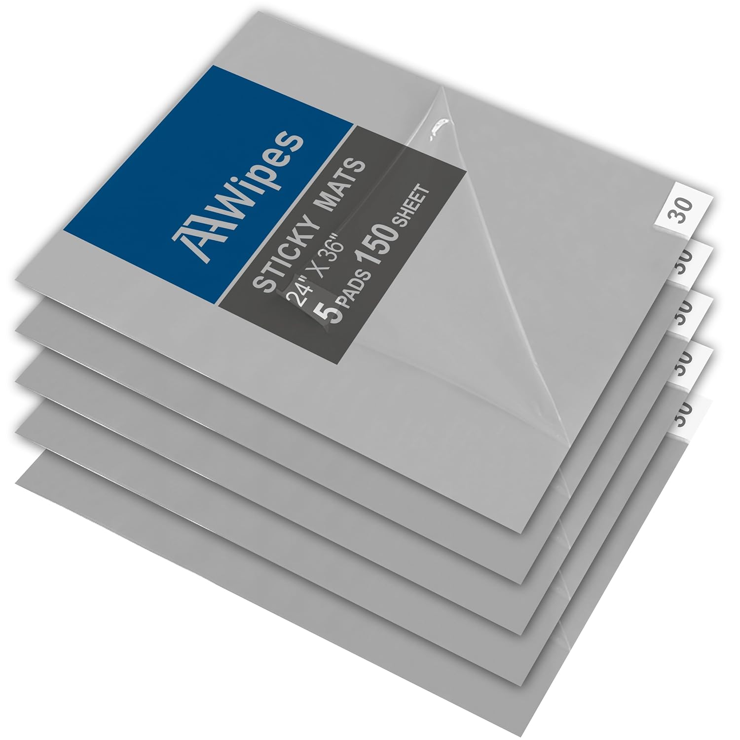 Cleanroom Sticky Floor Mats 24"X36" Blue for Microelectronics, Aerospace, Pharmaceuticals,Food Processing, Hospital, Health Care, Manufacturing, Semiconductor  (750 Sheets/25 Mats/5 Boxs/Case)