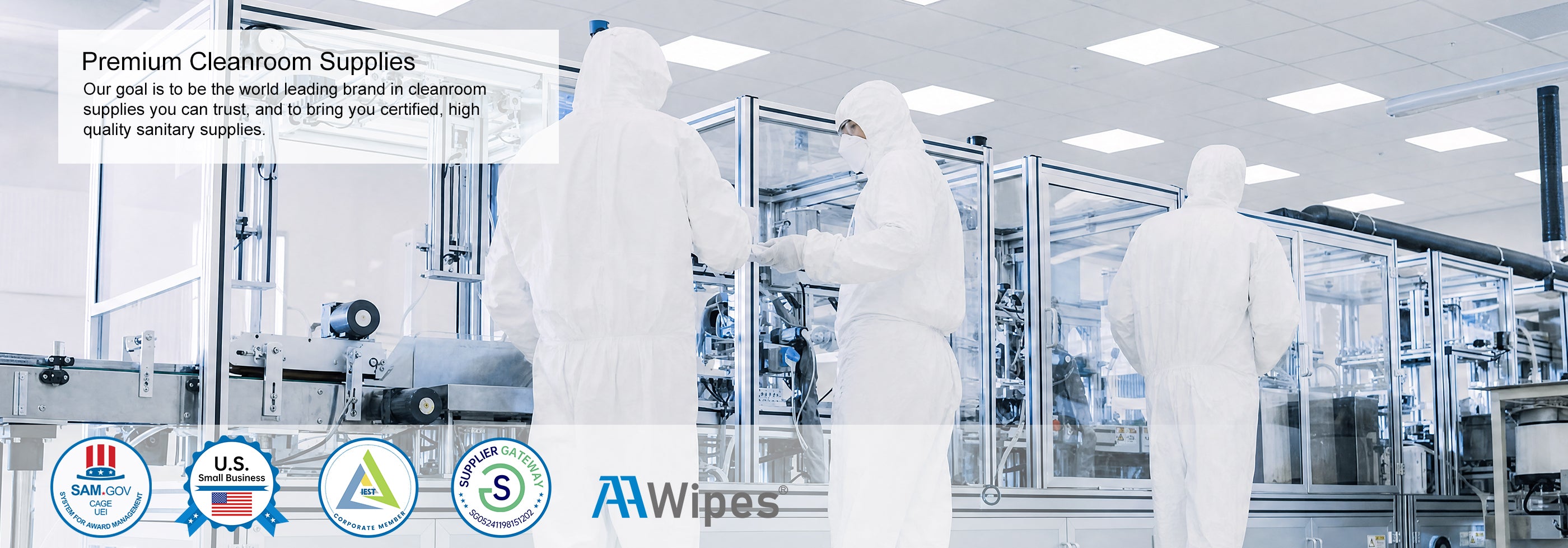 Premium lint-free cleanroom wipes by AAWipes, available for B2B wholesale and bulk orders for ISO-certified manufacturing labs and electronics assembly.
