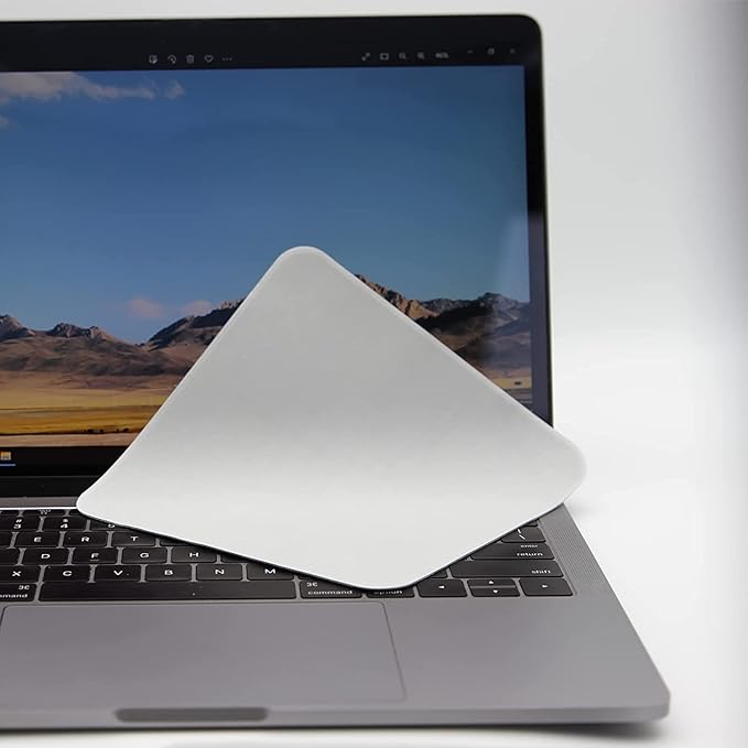 Polishing Cloths (Starting from 30 Pieces, 6.3" X 6.3", White, Thick, Superfine) Compatible with Apple iPhone, iPad, MacBook, iWatch, Soft & Nonabrasive Double-Layer Microfiber Cleaning Cloths (X3601-30)