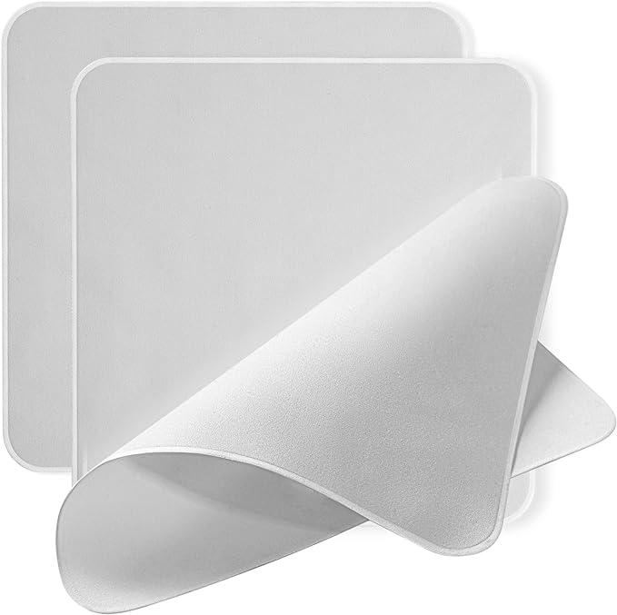 Polishing Cloths (Starting from 50 Pieces, 6.3" X 6.3", Grey, Superfine, 320 GSM) Compatible with Apple iPhone, iPad, MacBook, Watch, Soft & Nonabrasive Double-Layer Microfiber Cleaning Cloths (X3682-50)