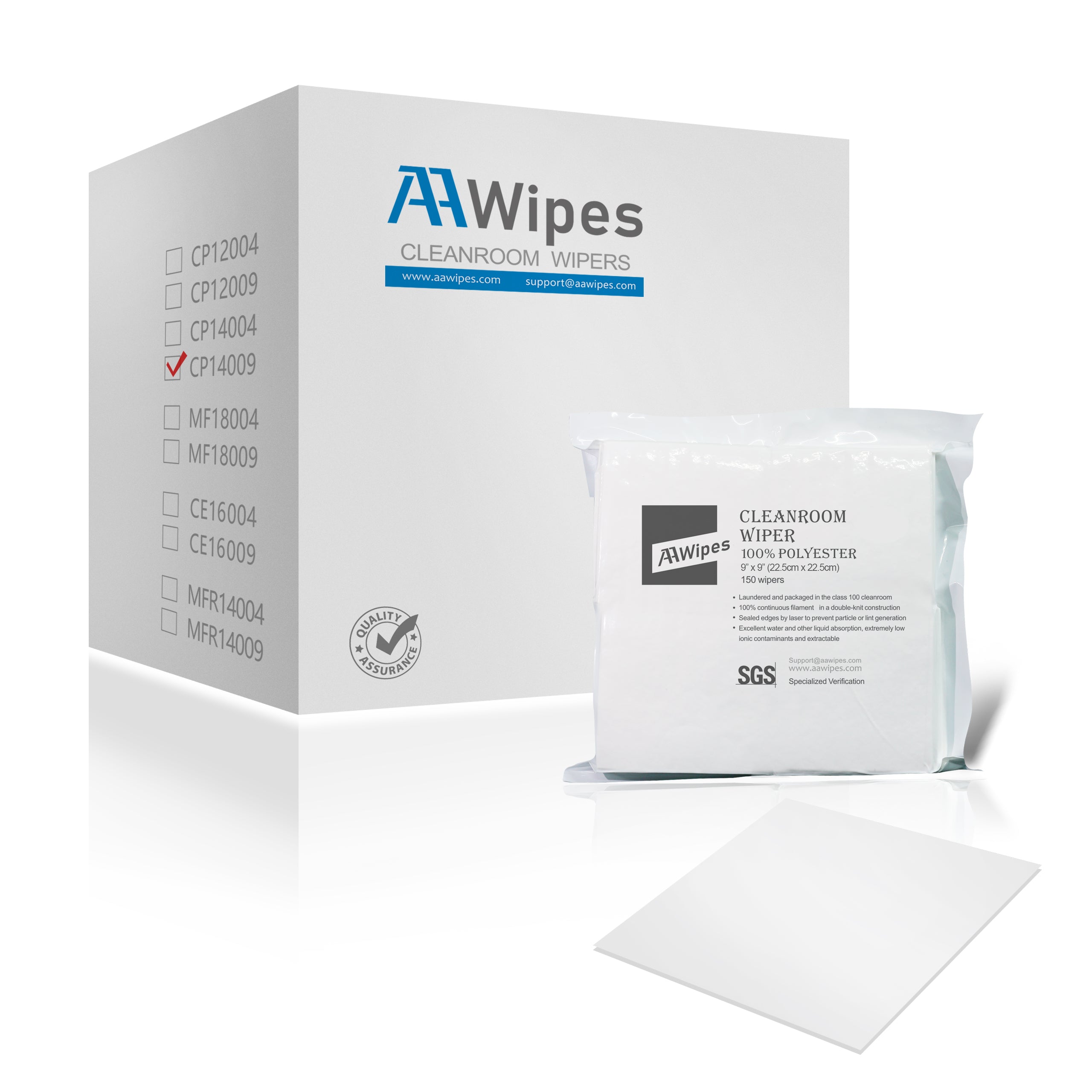 9 inch polyester cleanroom wipes