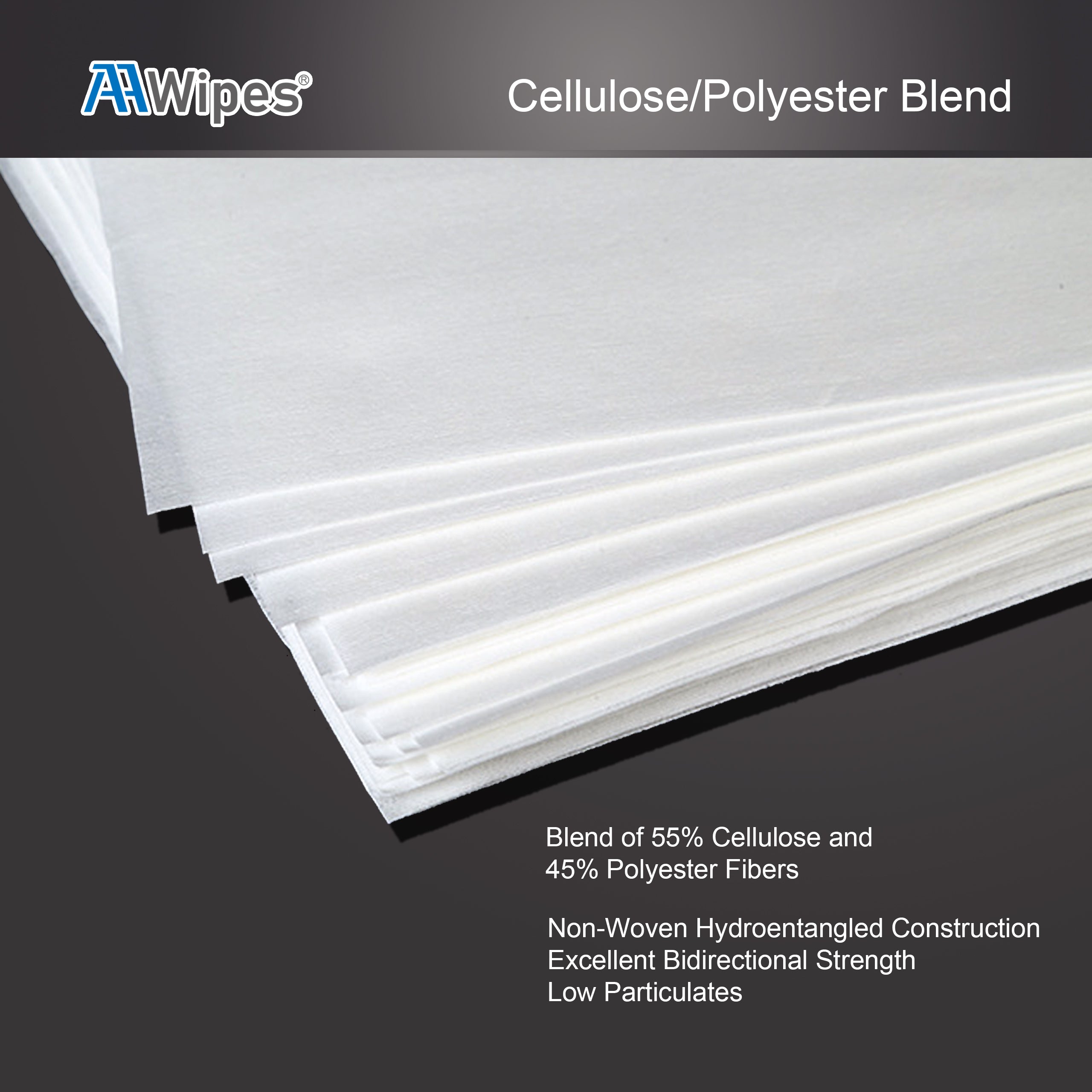 Absorbent 6x6 nonwoven wipes for pharmaceutical manufacturing and ISO Class 6 to 8 cleanrooms