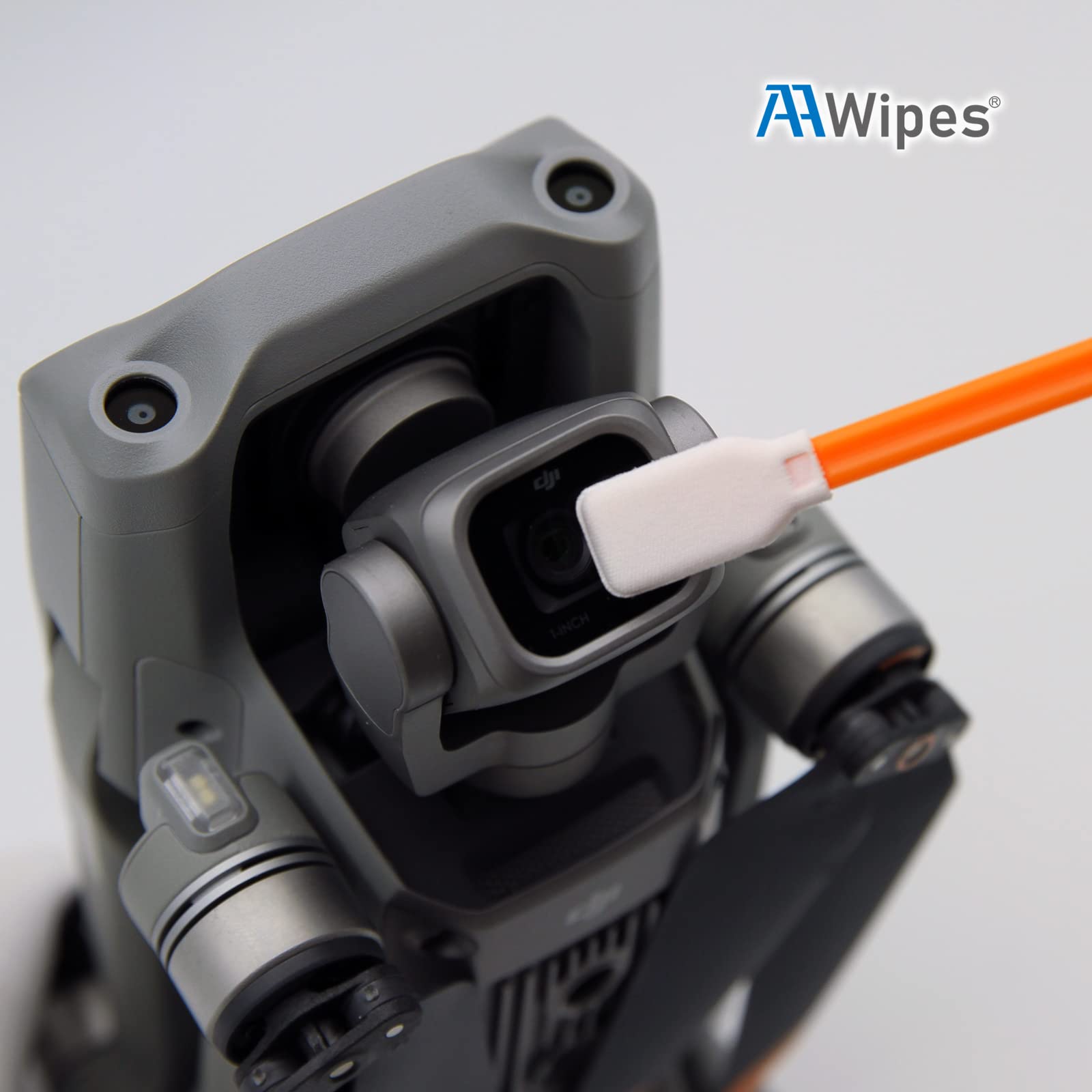 5" Cleanroom Swabs Knitted Polyester Stick, Rectangular Flat Head, Length/Head Width=125 mm/14.5 mm (A7145A, 1000Pieces, Orange)