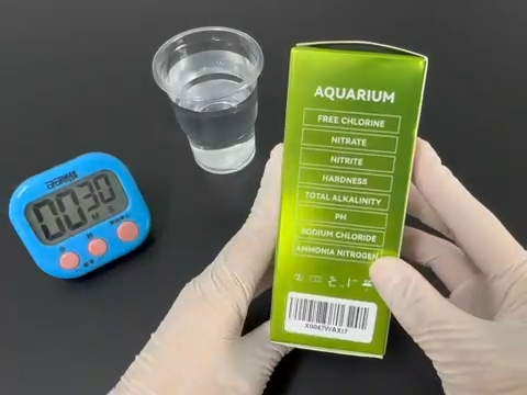 8-in-1 Aquarium Test Kit for Fish Tanks - Quick & Accurate Water Testing Strips for Aquariums & Ponds. Tests pH, Ammonia, Alkalinity, Hardness, Chlorine, etc. (K02-500)