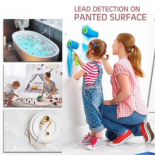 Home Lead Testing Kits AAwipes Lead Test Swab Kit (Sarting from 50 Packs of 500 Pcs per Box Lead Testing Swabs in Sealable Bag) 20-Second Results by Using Water Only. Lead Test Strips for Paints, Dishes, Toys, Metal, Ceramics, Wood (LSB100)