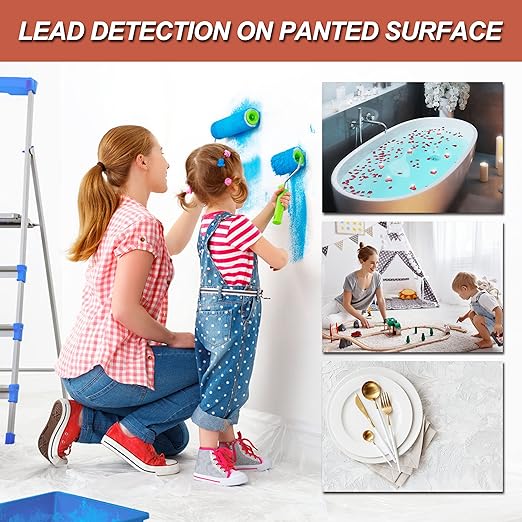 Instant Lead Test Swab Kit (Starting from 6000 Lead Poisoning Detection) Household Testing Swabs) 30-Second Results. Dip in White Vinegar. Home Use for All Surfaces - Painted, Dishes, Toys, Jewelry, Metal, Ceramics, Wood (LS30-50)