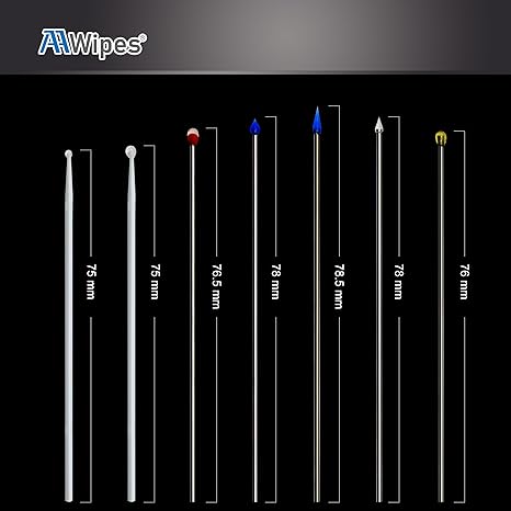 Sticky Swab Gel (2.0 mm/0.08 inch Tipped Head, 100 Swabs Transparent) Sticky Pen Silicone Gel Stick for Camera Sensors, LCD, Semiconductors, PCB, SMT & Watches etc. (No. GST-SS-T-100)