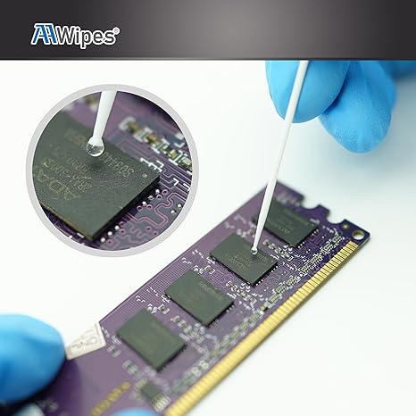 ESD Sticky Swab Gel | 2.5 mm/0.1 inch Round Head, 100 Swabs, High Viscosity | Anti Static Sticky Silicone Gel Stick for Camera Sensors, LCD, Semiconductors, PCB, SMT & Watches etc. (GSP-100)