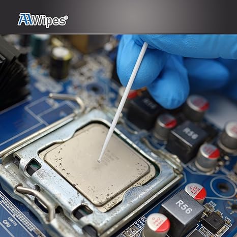 ESD Sticky Swab Gel | 2.5 mm/0.1 inch Round Head, 100 Swabs, High Viscosity | Anti Static Sticky Silicone Gel Stick for Camera Sensors, LCD, Semiconductors, PCB, SMT & Watches etc. (GSP-100)