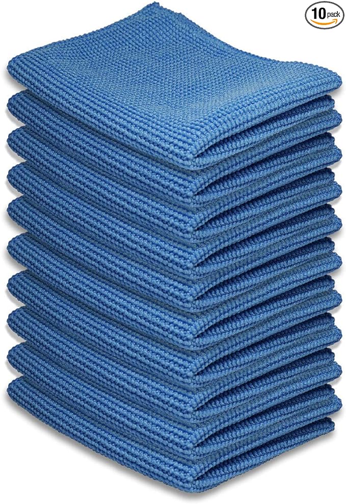 Cleaning Cloth Microfiber for Kitchen,Tablets, Laptops, PD, Phones, Silverware, Watches, Glasses, Countertop, or Any Other Delicate Surfaces (6"x 7", 100 Pack)