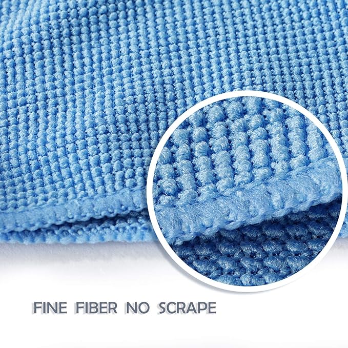 Cleaning Cloth Microfiber for Kitchen,Tablets, Laptops, PD, Phones, Silverware, Watches, Glasses, Countertop, or Any Other Delicate Surfaces (6"x 7", 100 Pack)