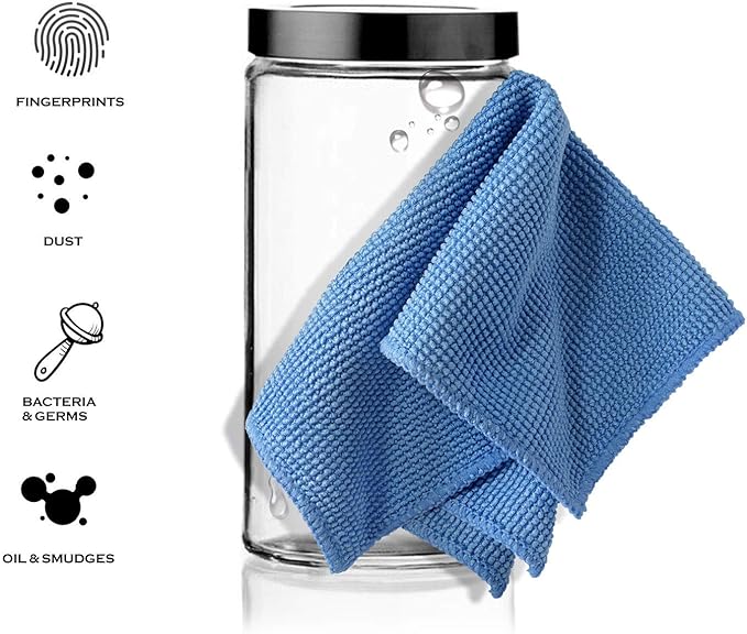 Cleaning Cloth Microfiber for Kitchen,Tablets, Laptops, PD, Phones, Silverware, Watches, Glasses, Countertop, or Any Other Delicate Surfaces (6"x 7", 100 Pack)
