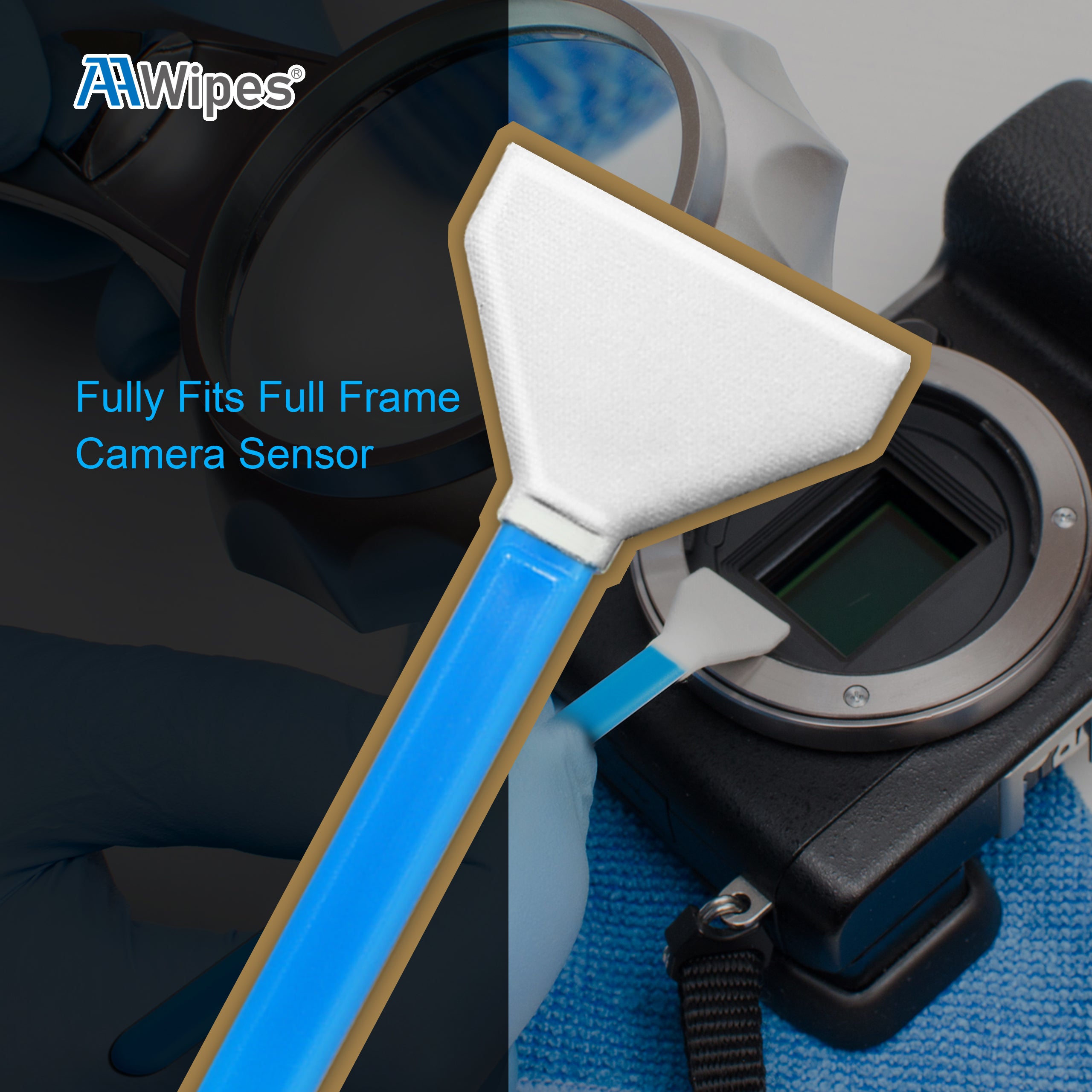 Camera Maintenance Tools Sensor Cleaning Swabs for Full Frame Sensor of DDR24 DSLR or SLR (200 Pieces of 24mm Sensor Cleaning Swabs) (No. HCS-24-200)