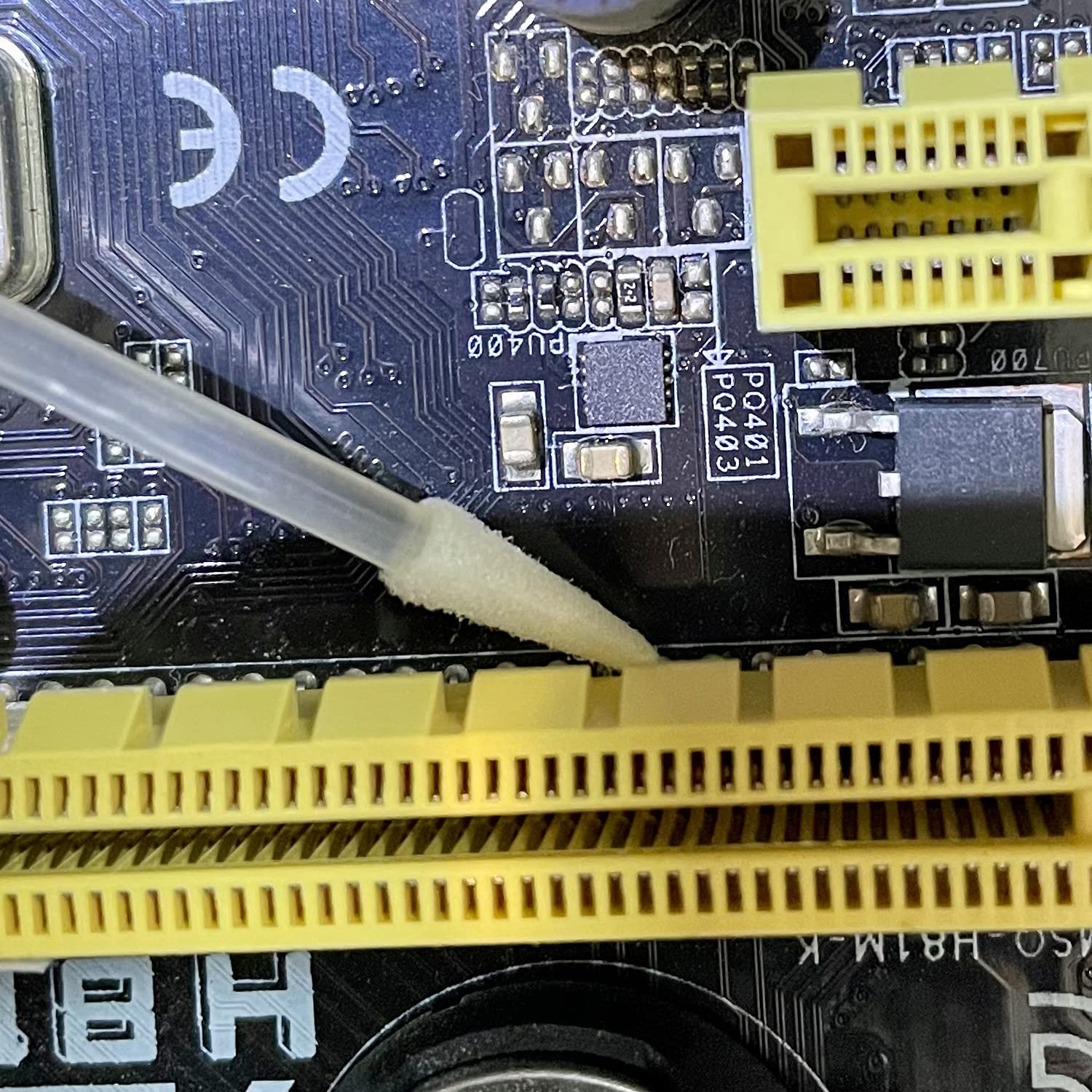 ESD swabs for PCB groove cleaning