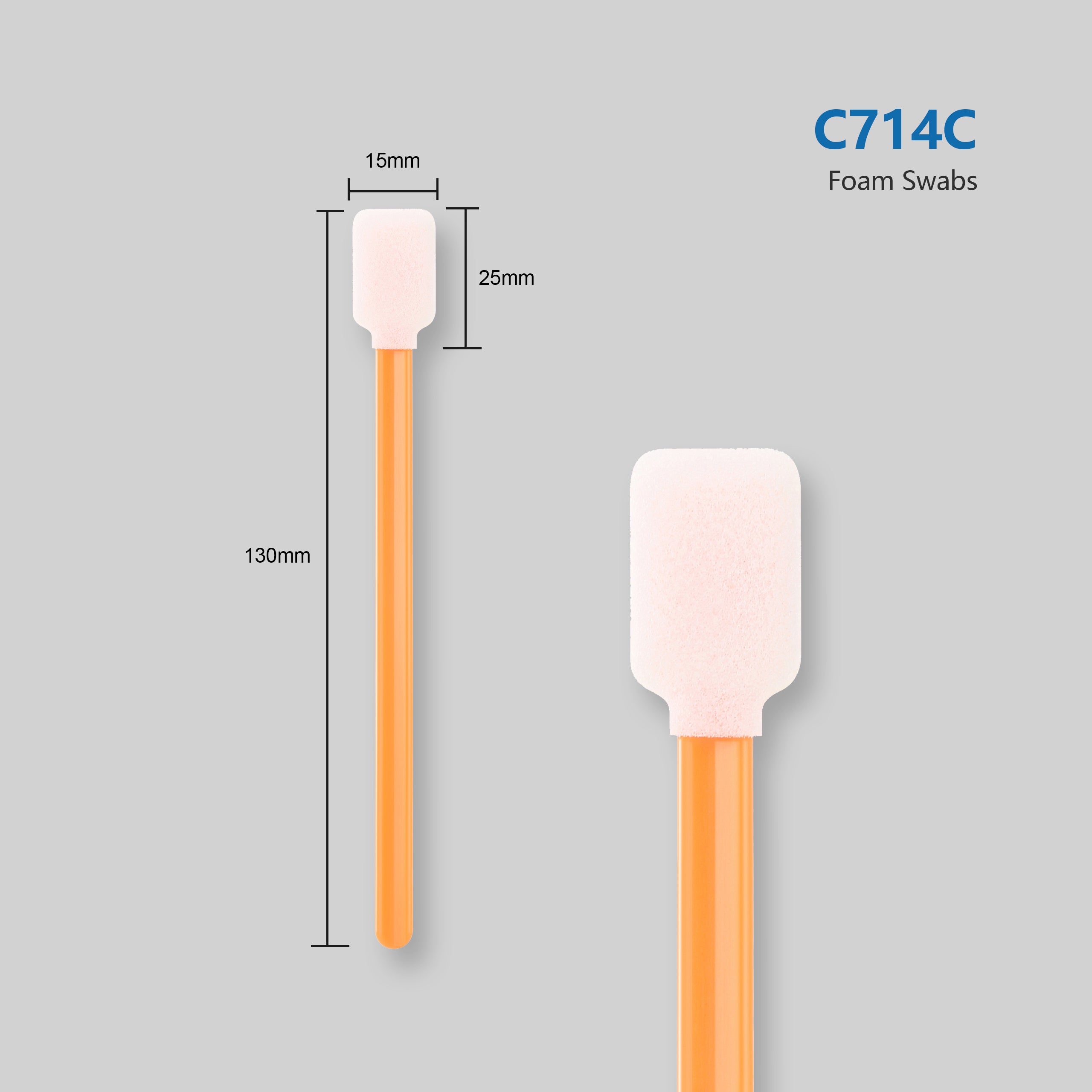 5" rectangular foam cleaning swabs