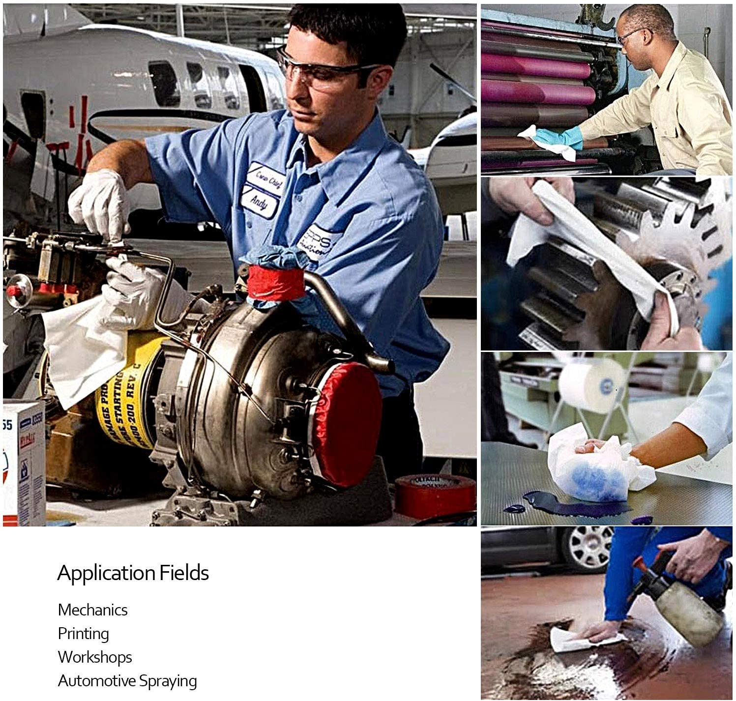 Cleanroom Wipes 12" x 12" Nonwoven Cellulose/Polyester Blend Wipers 56 gsm(No. NW05612, 15,000 Wipes/100 Bags/Case)