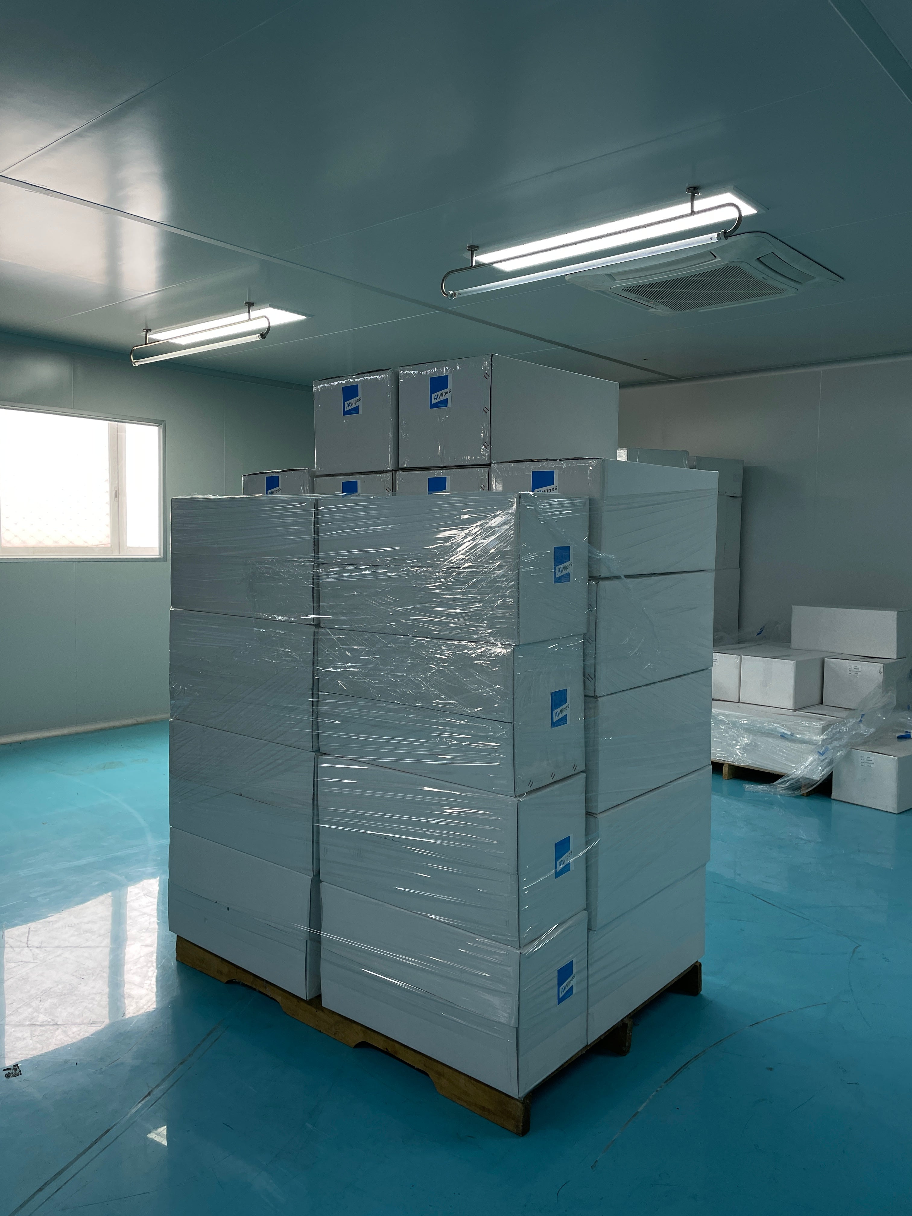 Packaging: Each bag contains 150 wipes sized 12" x 12", with 8 bags per box, totaling 1,200 wipes per box.