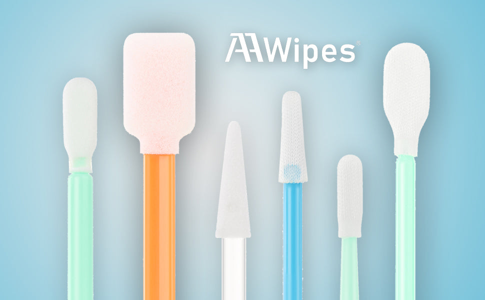 Cleanroom Polyester Swabs 3.2mm Head, 73mm Total Length (2.87") - Q-Tip Cleaning Sticks for Precision Cleaning( No. A756A, 1,000 pcs, Blue)