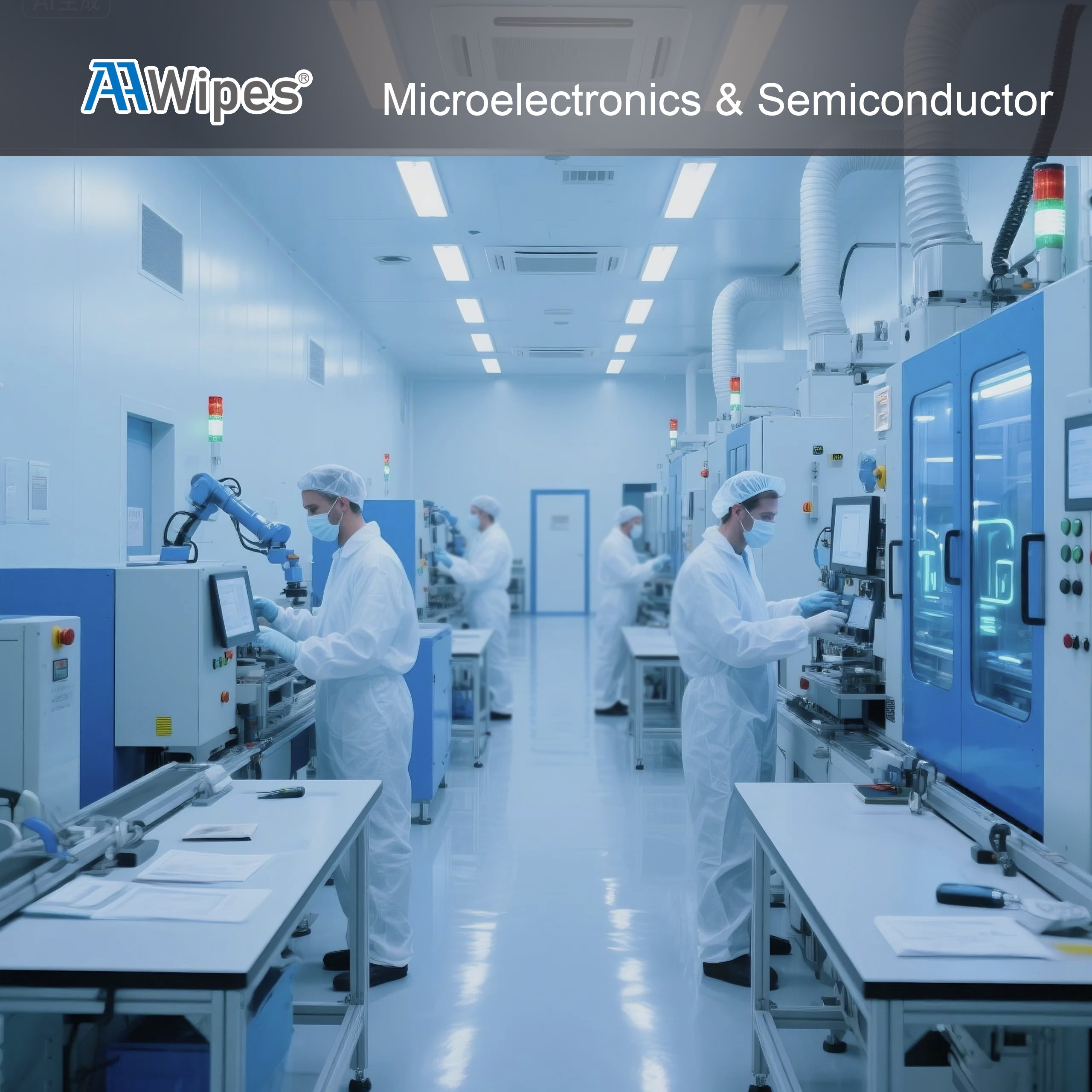 Ultra-fine microfiber wipes for precision optics and laser equipment cleaning, low-lint and non-abrasive, suitable for coated lenses and sensitive optical surfaces