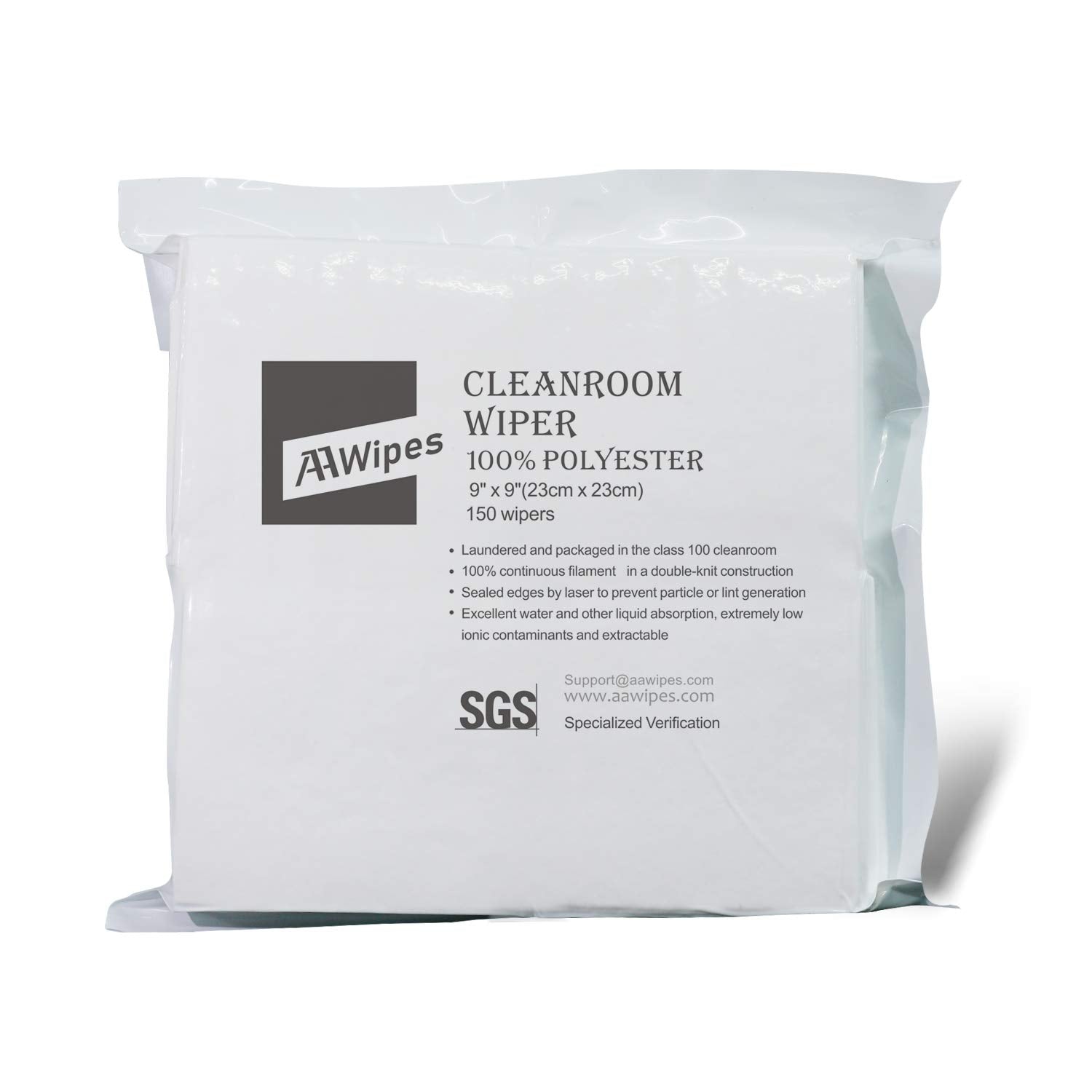 Lint-free Cleanroom Wipers Polyester Wipes 9"x9" (No. CP14009-140 Bags/10 Boxes for Mac)