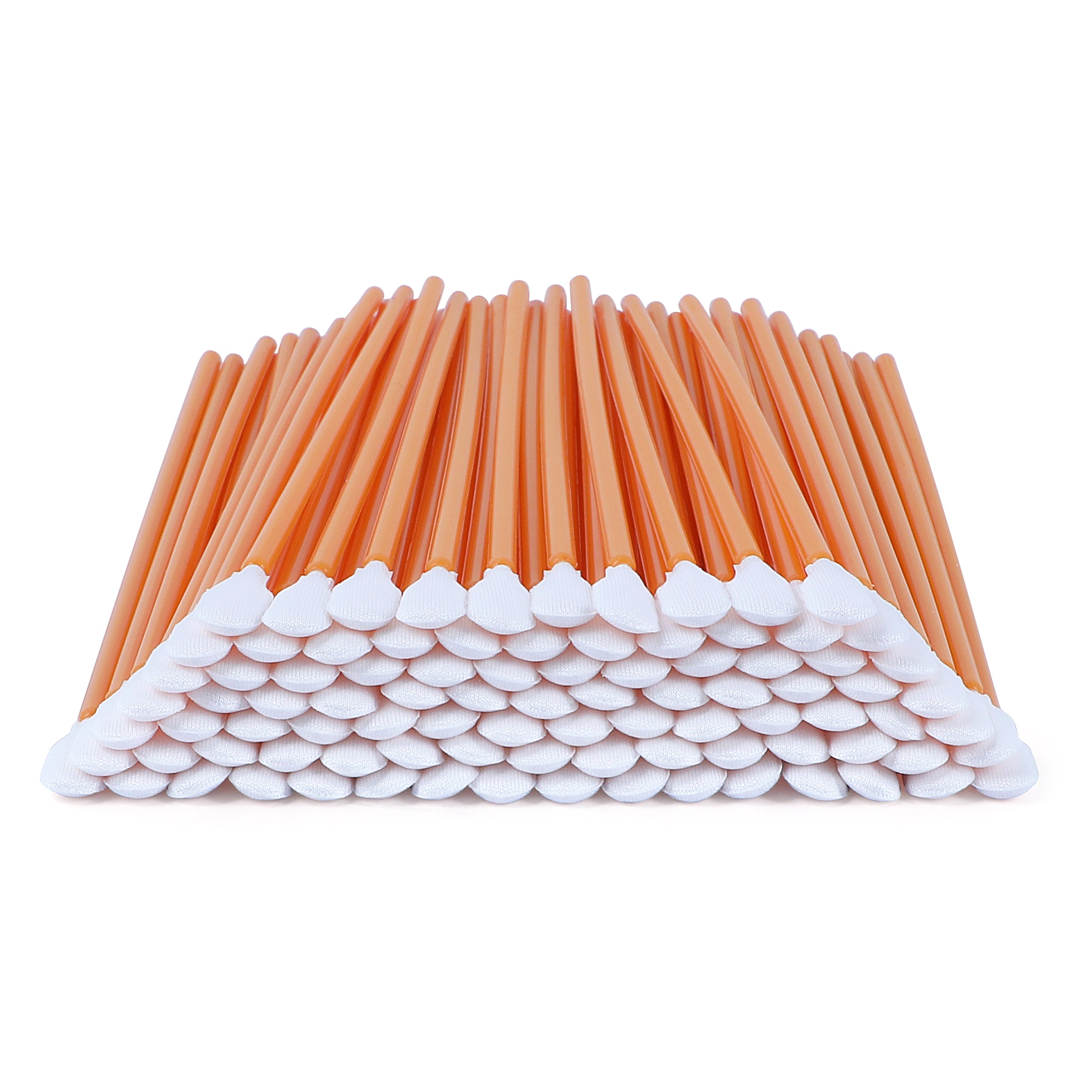 4" Cleaning Swabs (1,000 pcs, Orange, Length/Swab Head Width=100 mm/6.8 mm) Knitted Polyester Cleanroom Foam Cleaning Swab Stick for Cleaning Optical Equipment (A7147A)