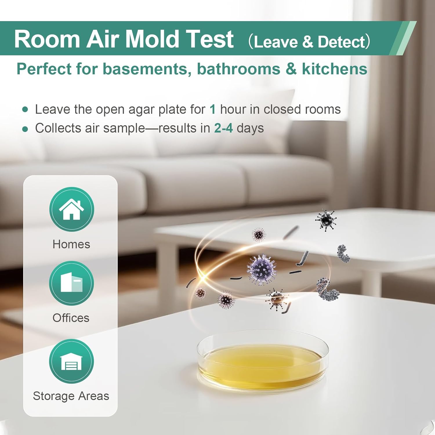 Mold Test Kit for Home Indoor Air Quality Testing Kits Mold Detector（Starting from 10boxes, 120 pieces,  MT-120）